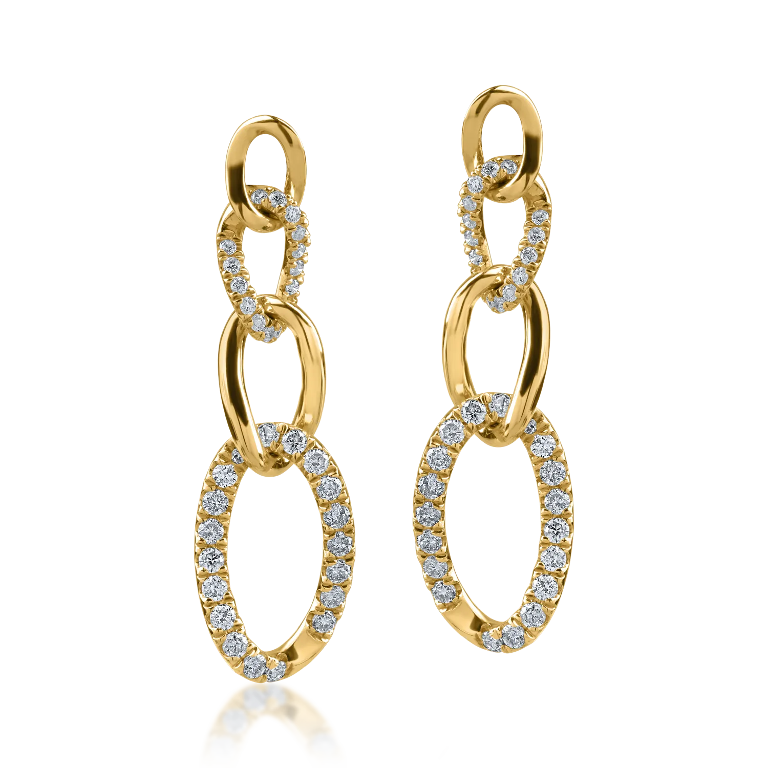 Yellow gold earrings with 0.51ct diamonds