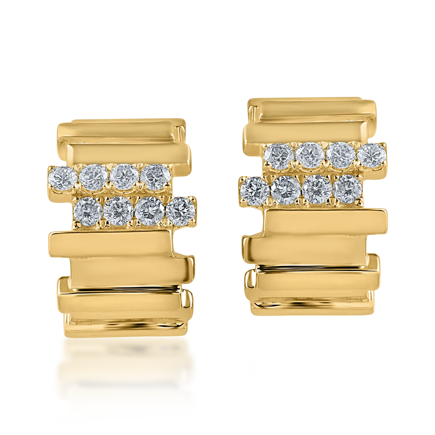 Yellow gold earrings with 0.57ct diamonds
