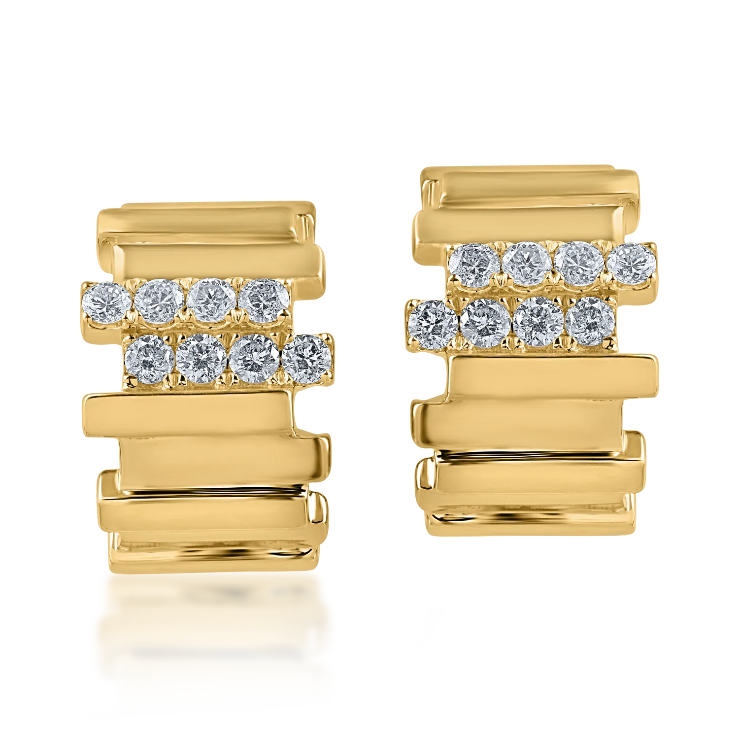 Cercei din aur galben cu diamante de 0.57ct-165875