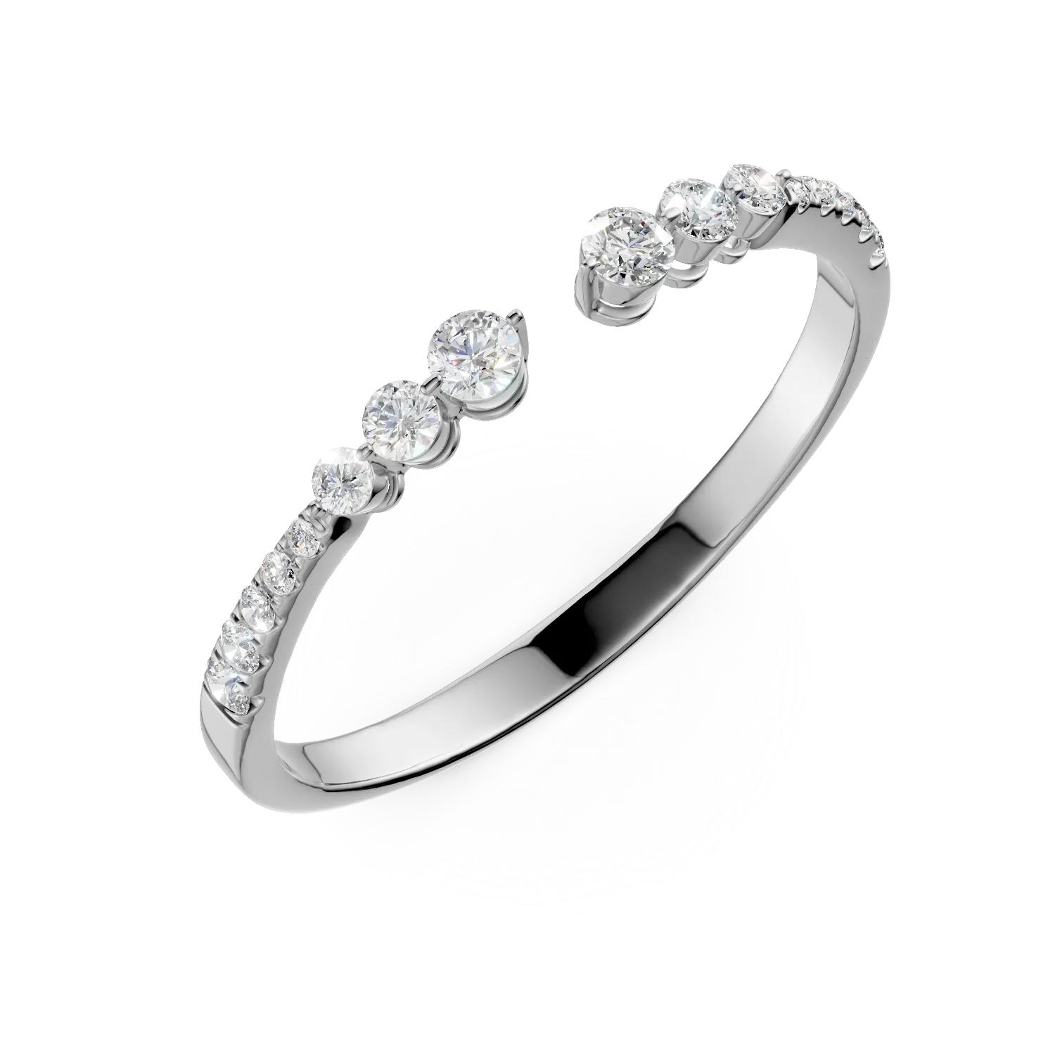 White gold ring with 0.2ct diamonds