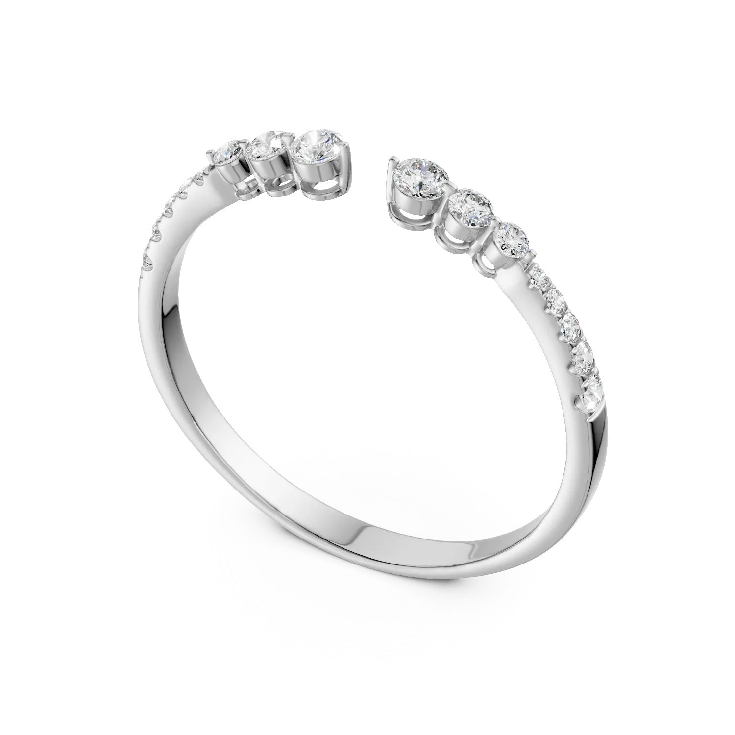 White gold ring with 0.2ct diamonds