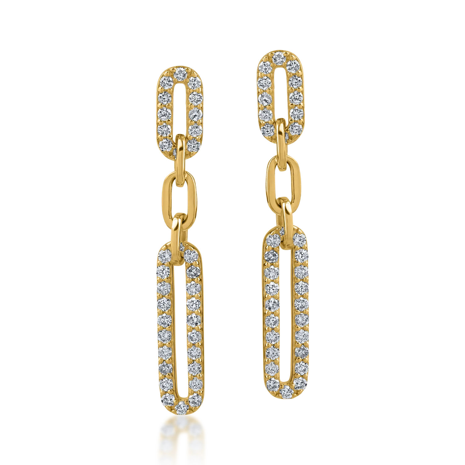 Yellow gold earrings with 0.5ct diamonds