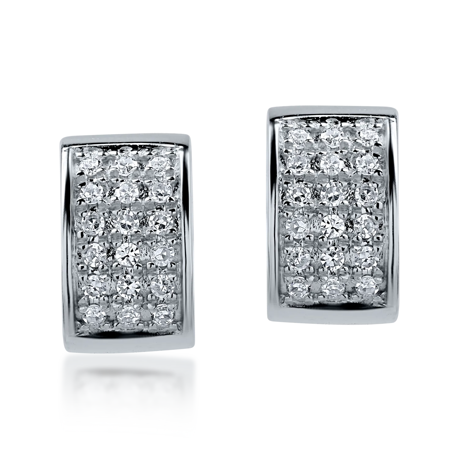 White gold earrings with 0.133ct diamonds
