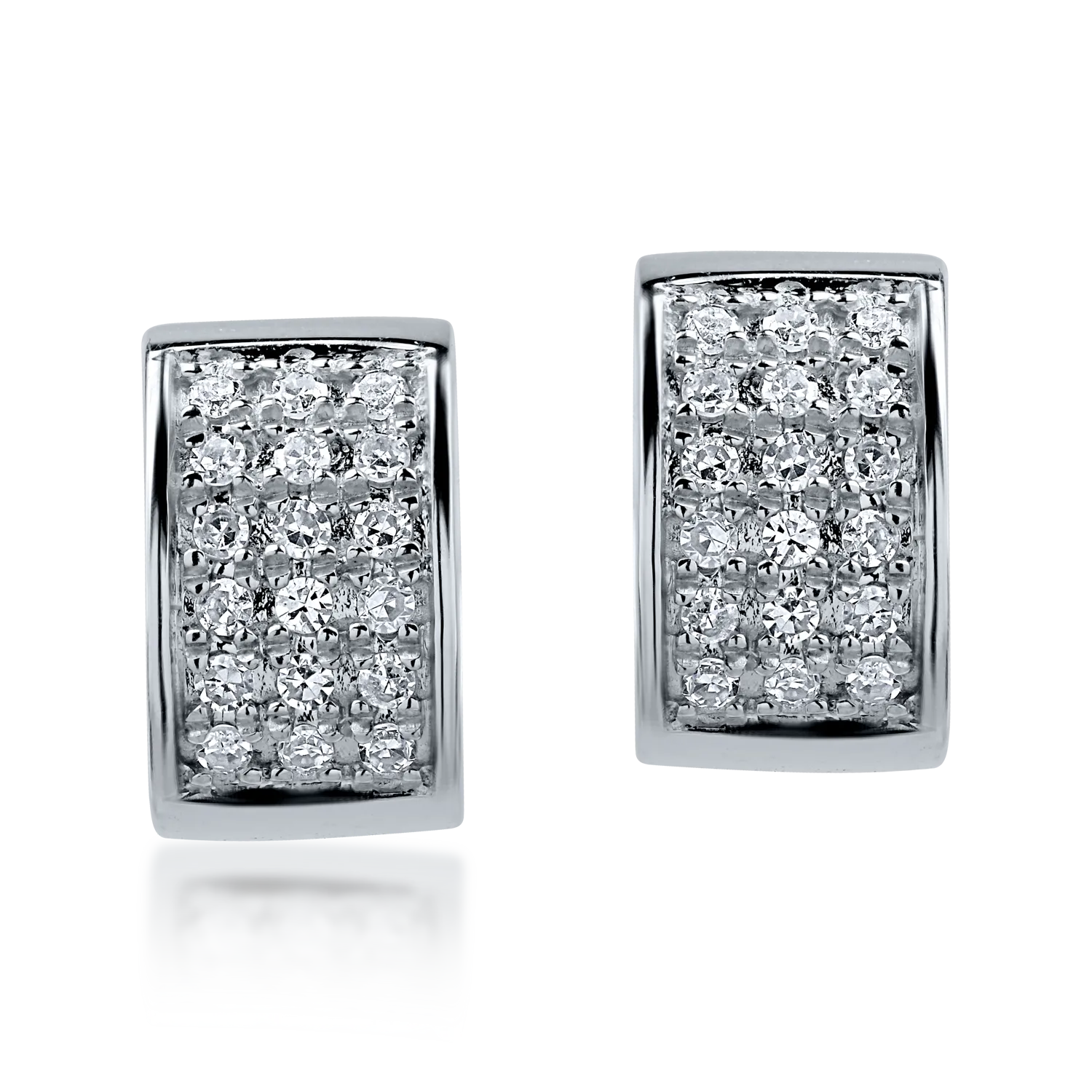 Cercei din aur alb cu diamante de 0.133ct-165951