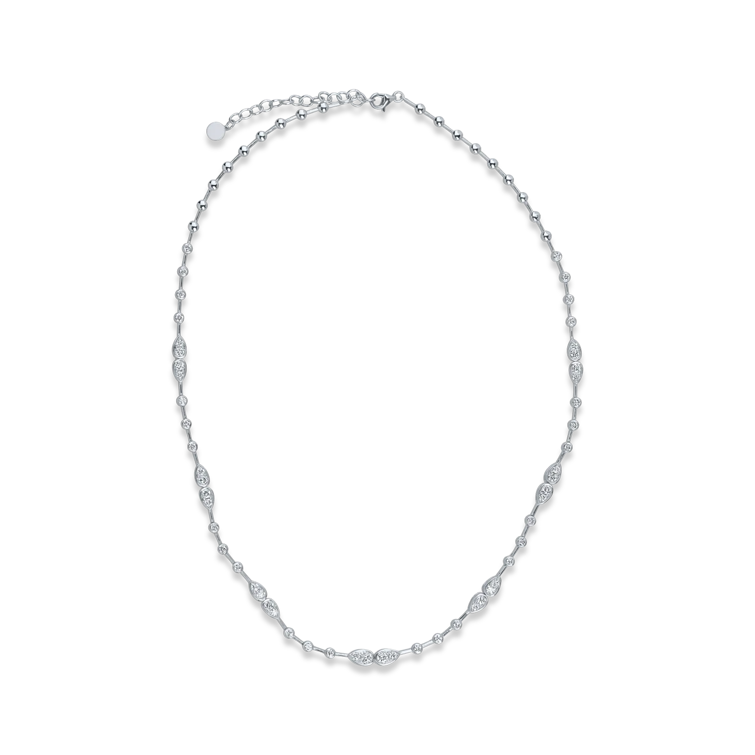 White gold necklace with 2.428ct diamonds