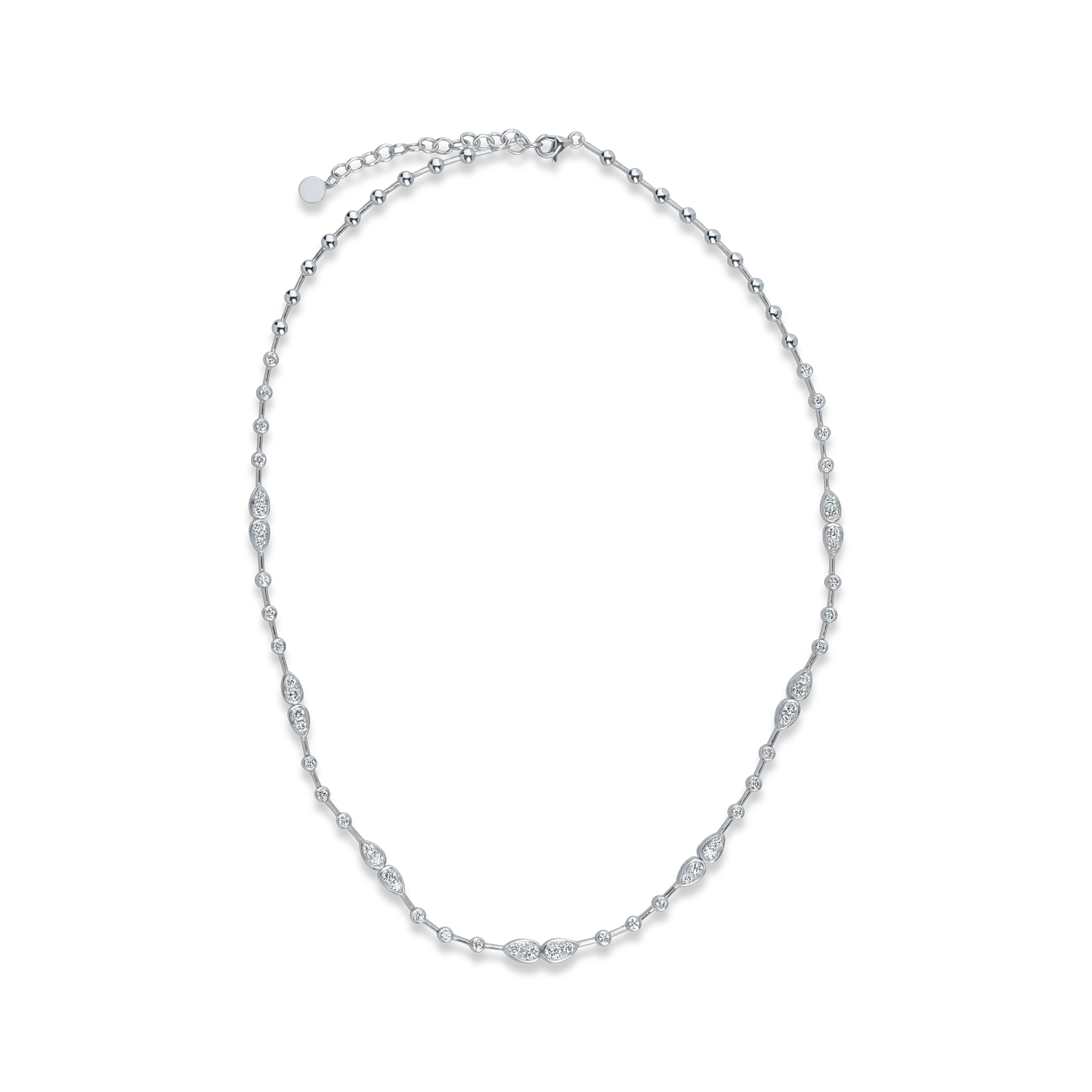White gold necklace with 2.428ct diamonds-165957
