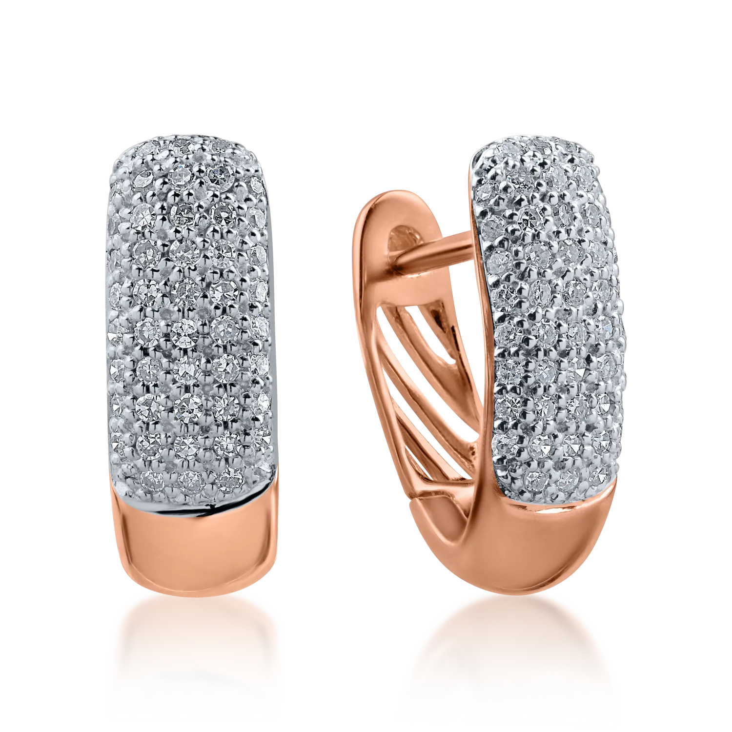 Обеци от розово злато с 0.253ct диаманти