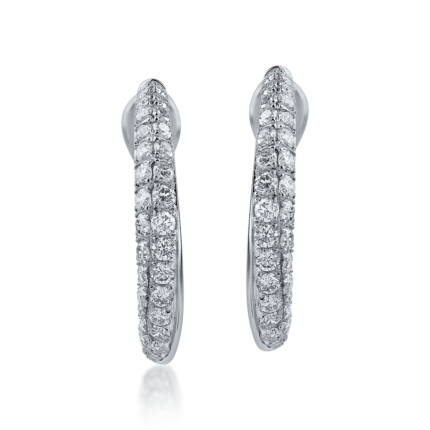 White gold earrings with 1.001ct diamonds
