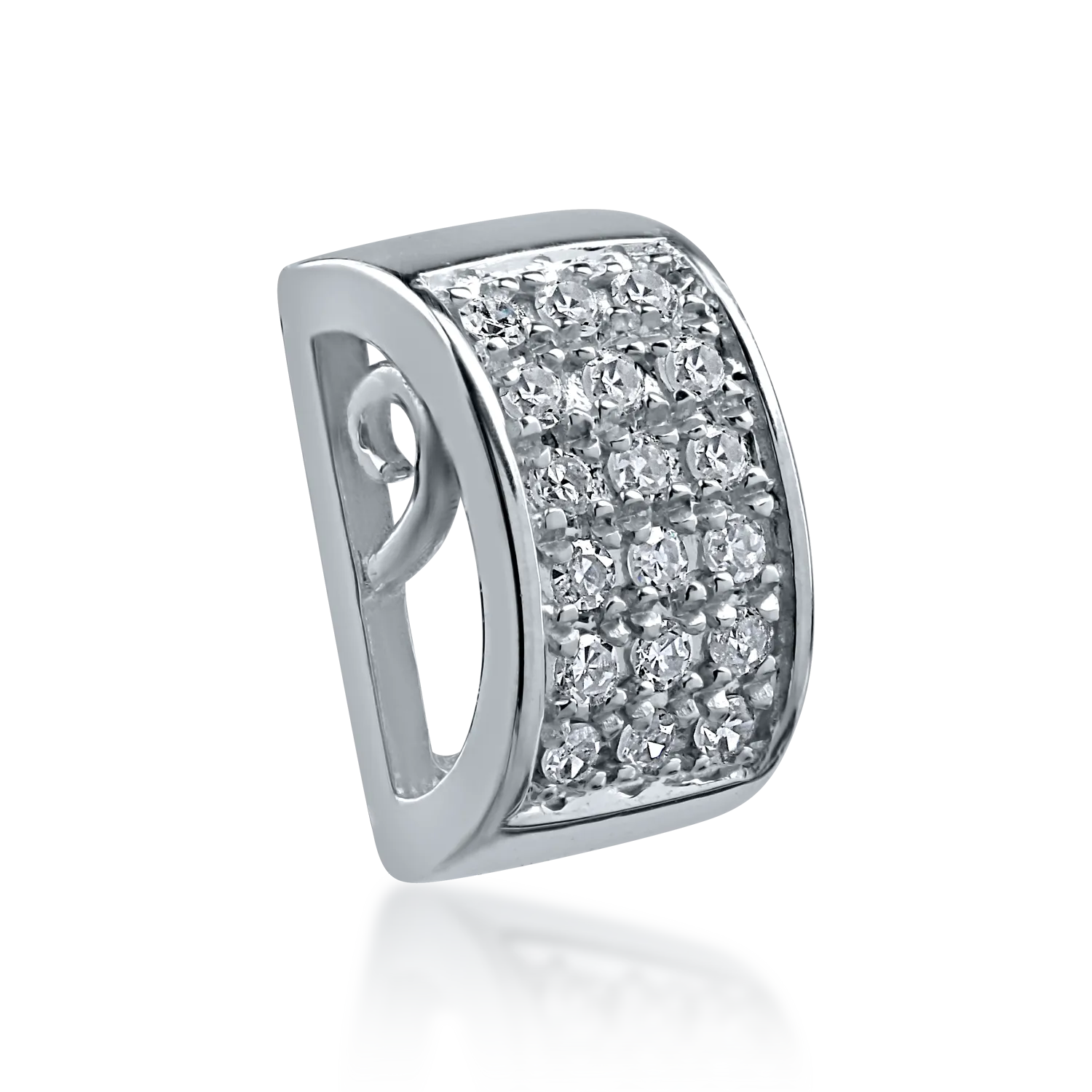 Pandantiv din aur alb cu diamante de 0.066ct