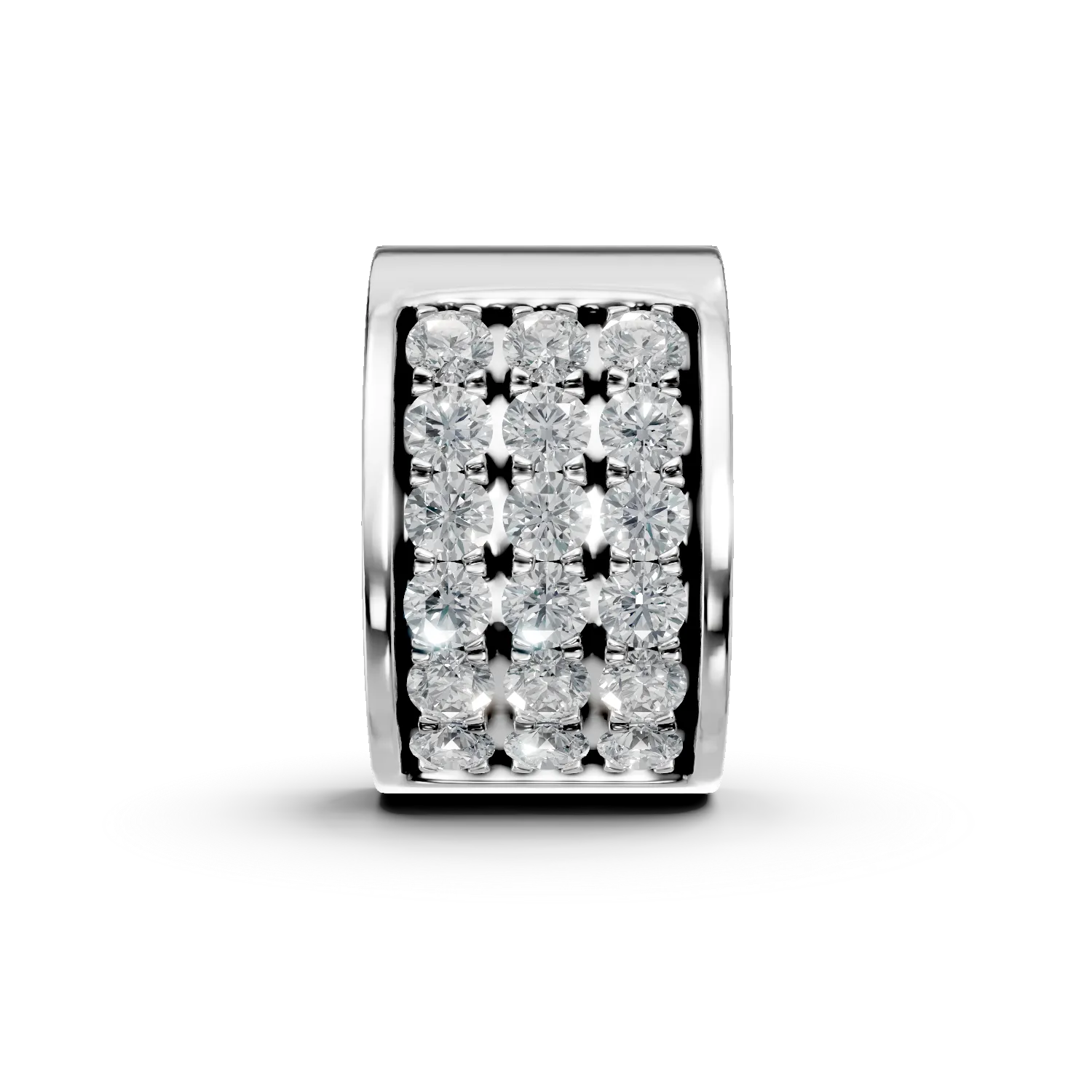 Висулка от бяло злато с 0.066ct диаманти-165973