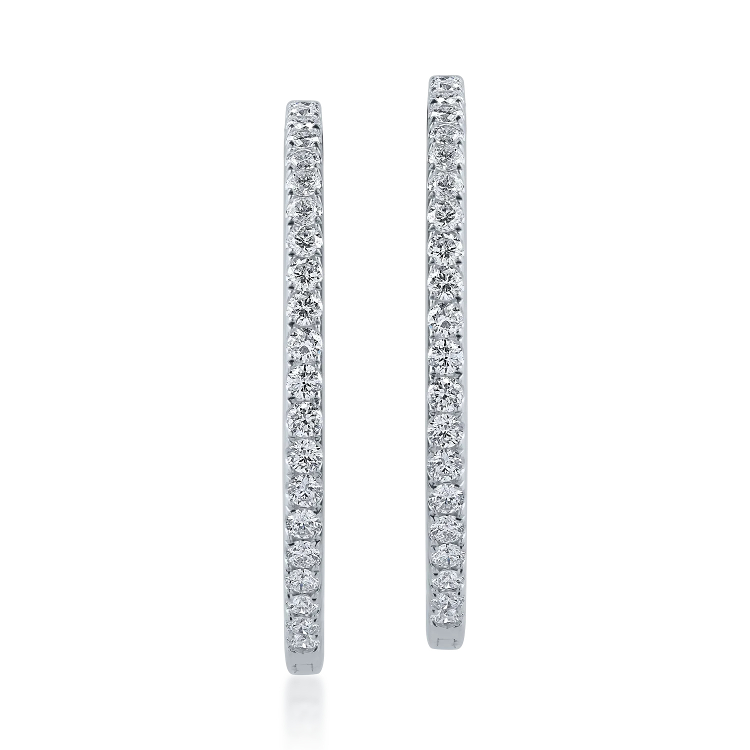 Cercei din aur alb cu diamante de 1.9ct