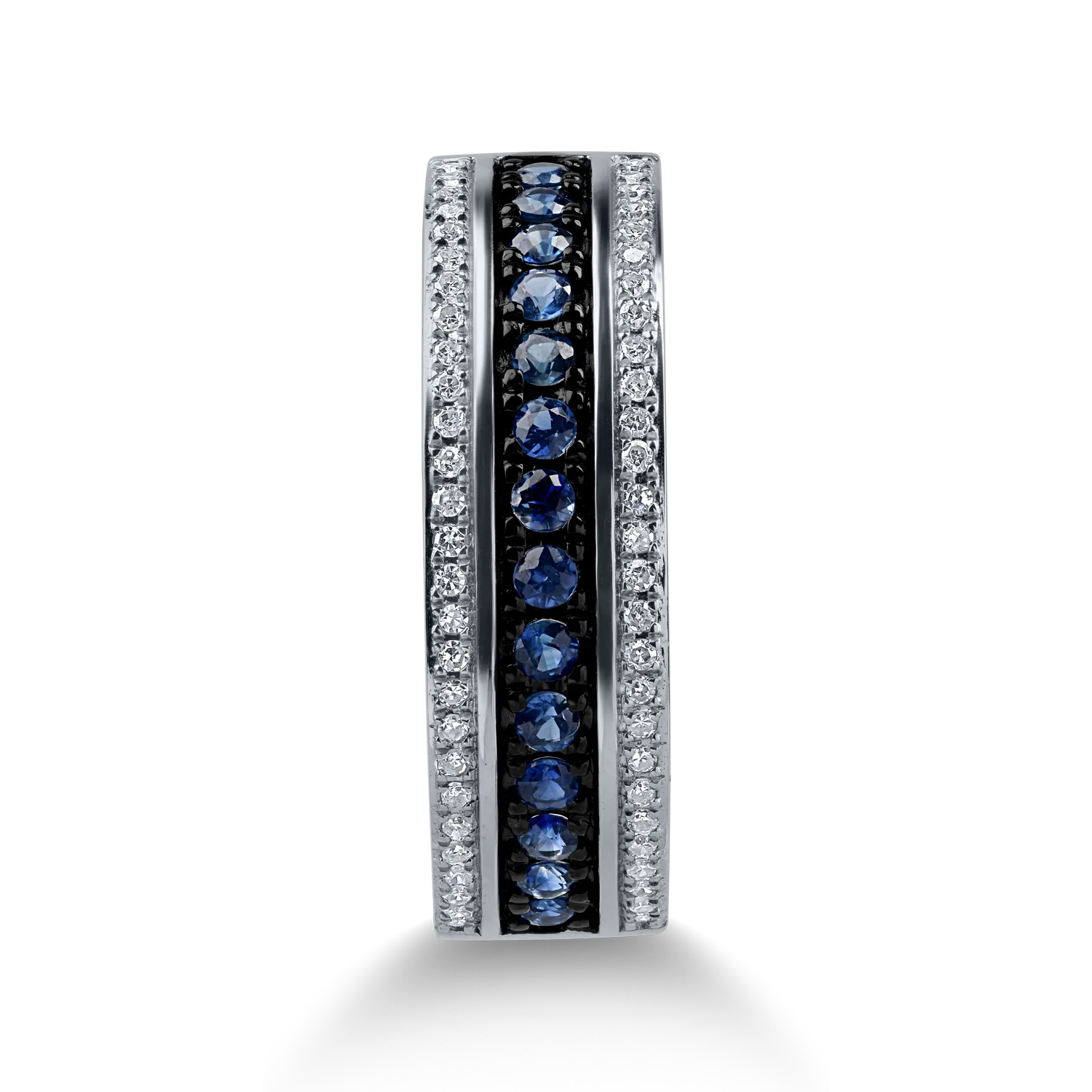 White gold ring with 0.321ct treated sapphires and 0.159ct diamonds