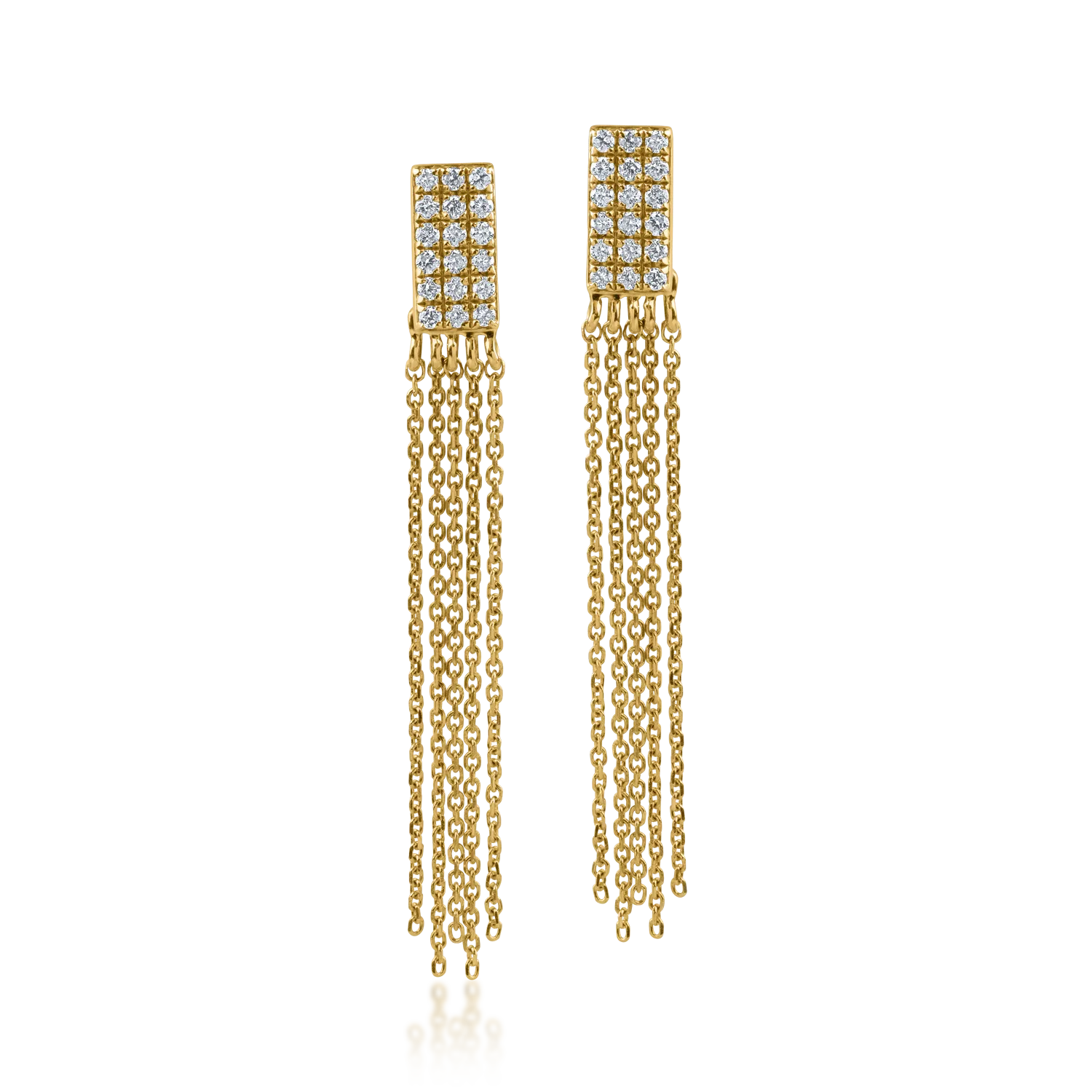 Yellow gold earrings with 0.23ct diamonds