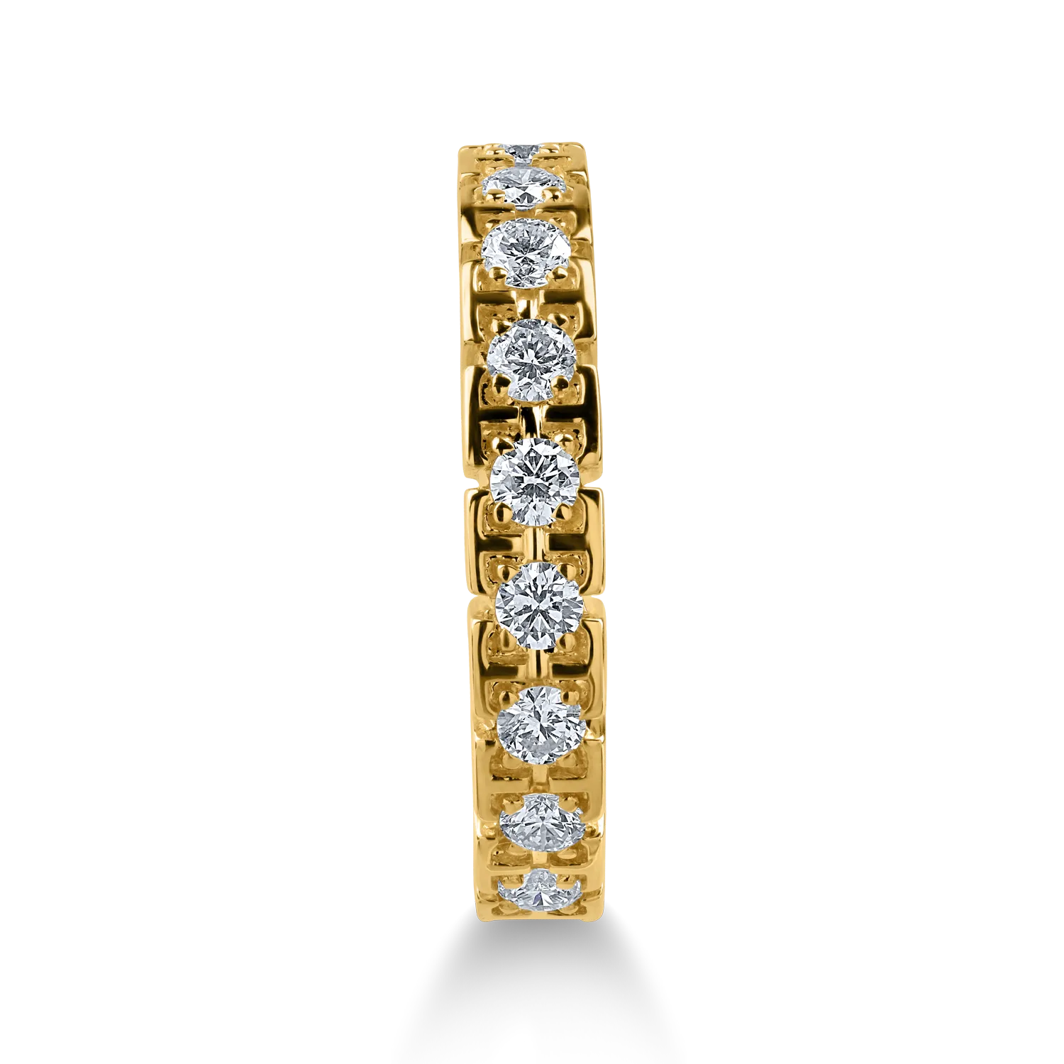 Half eternity ring in yellow gold with 0.3ct diamonds