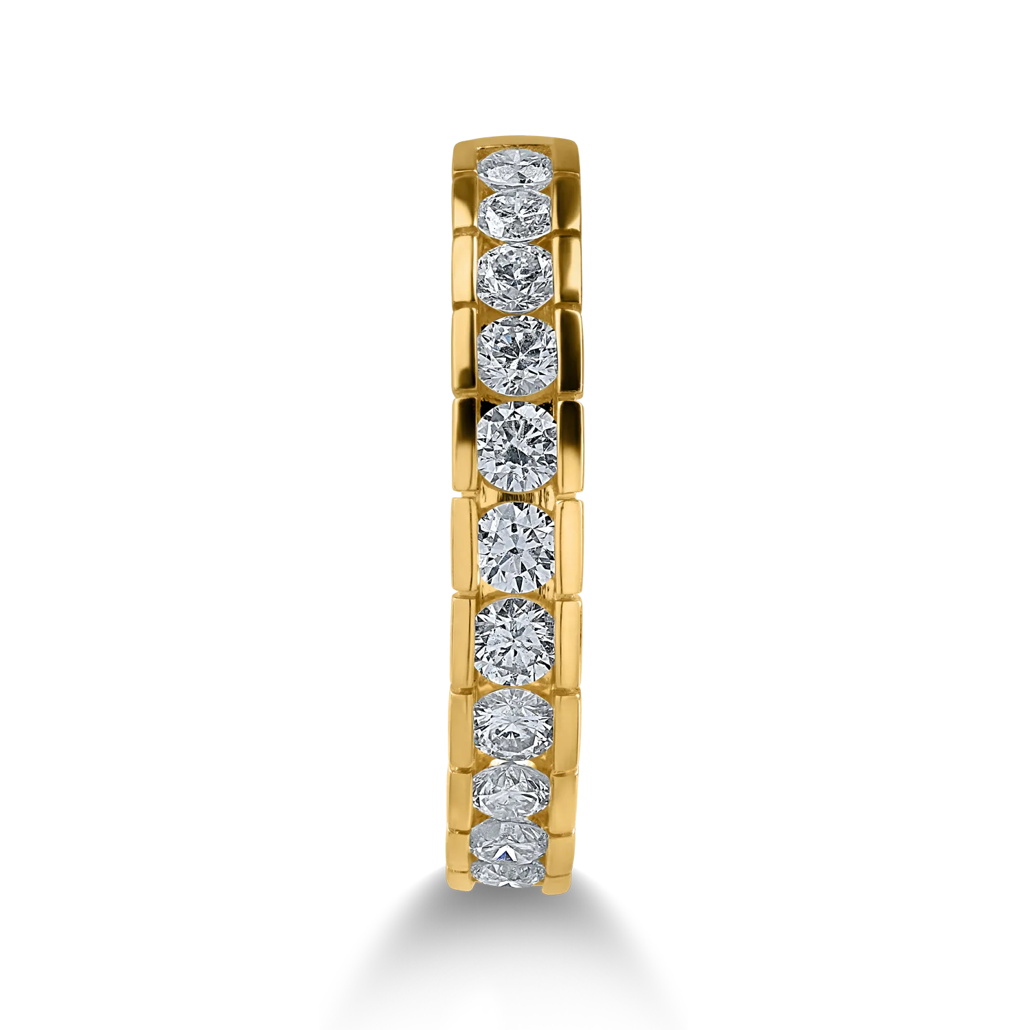 Pierścionek półwieczności z żółtego złota z diamentami o masie 0.52ct