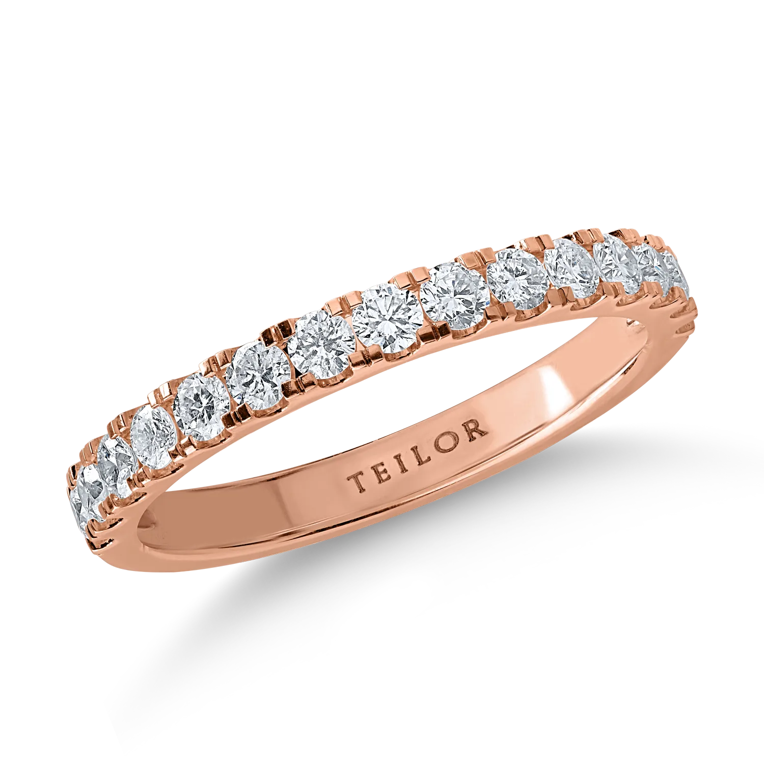 Half eternity ring in rose gold with 0.5ct diamonds-174930