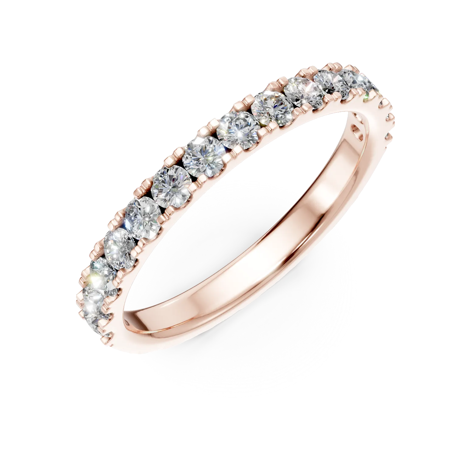Half eternity ring in rose gold with 0.5ct diamonds-166507