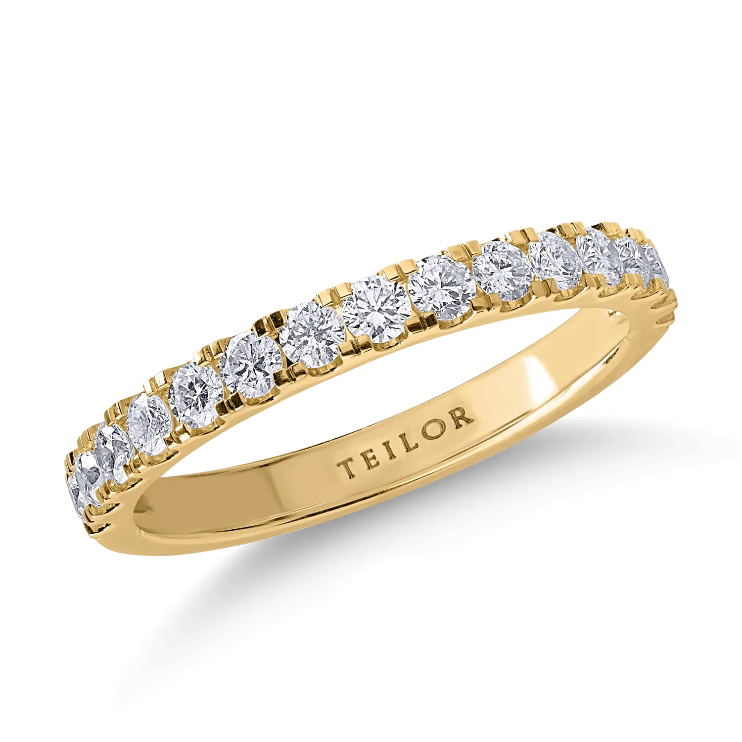 Half eternity ring in yellow gold with 0.5ct diamonds