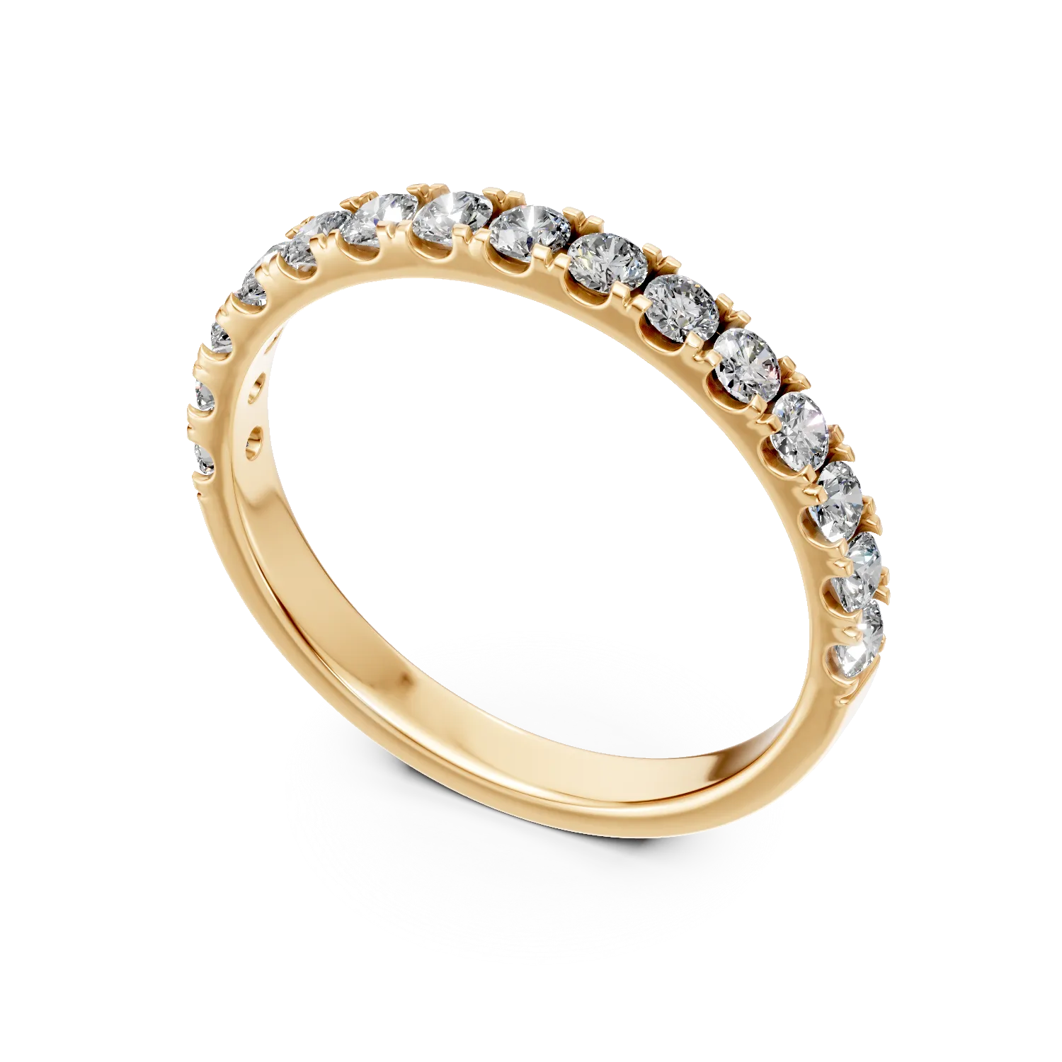 Pierścionek półwieczności z żółtego złota z diamentami o masie 0.5ct