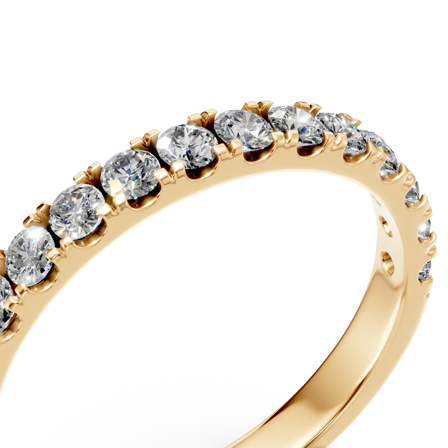 Pierścionek półwieczności z żółtego złota z diamentami o masie 0.5ct