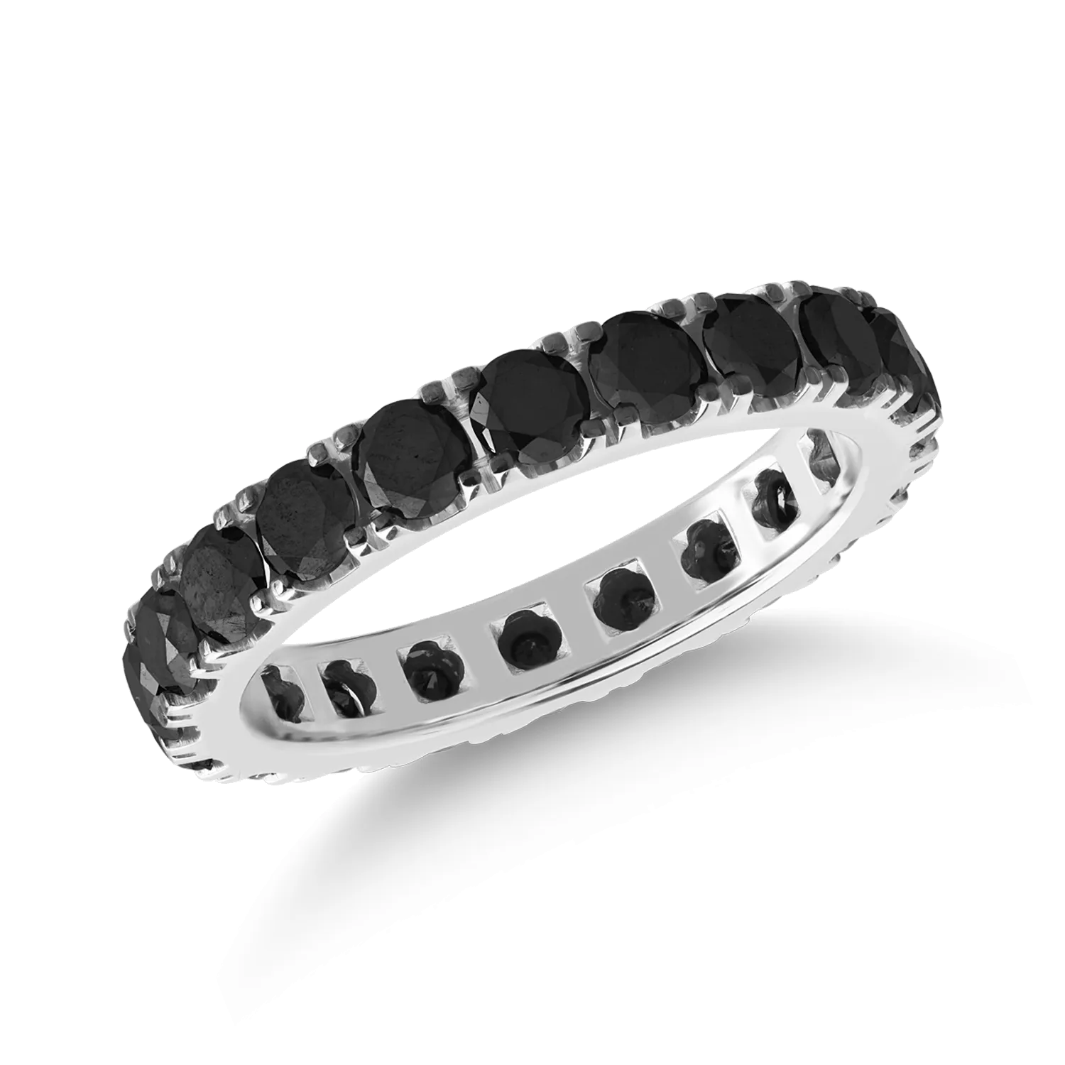 White gold eternity ring with 2.46ct black diamonds