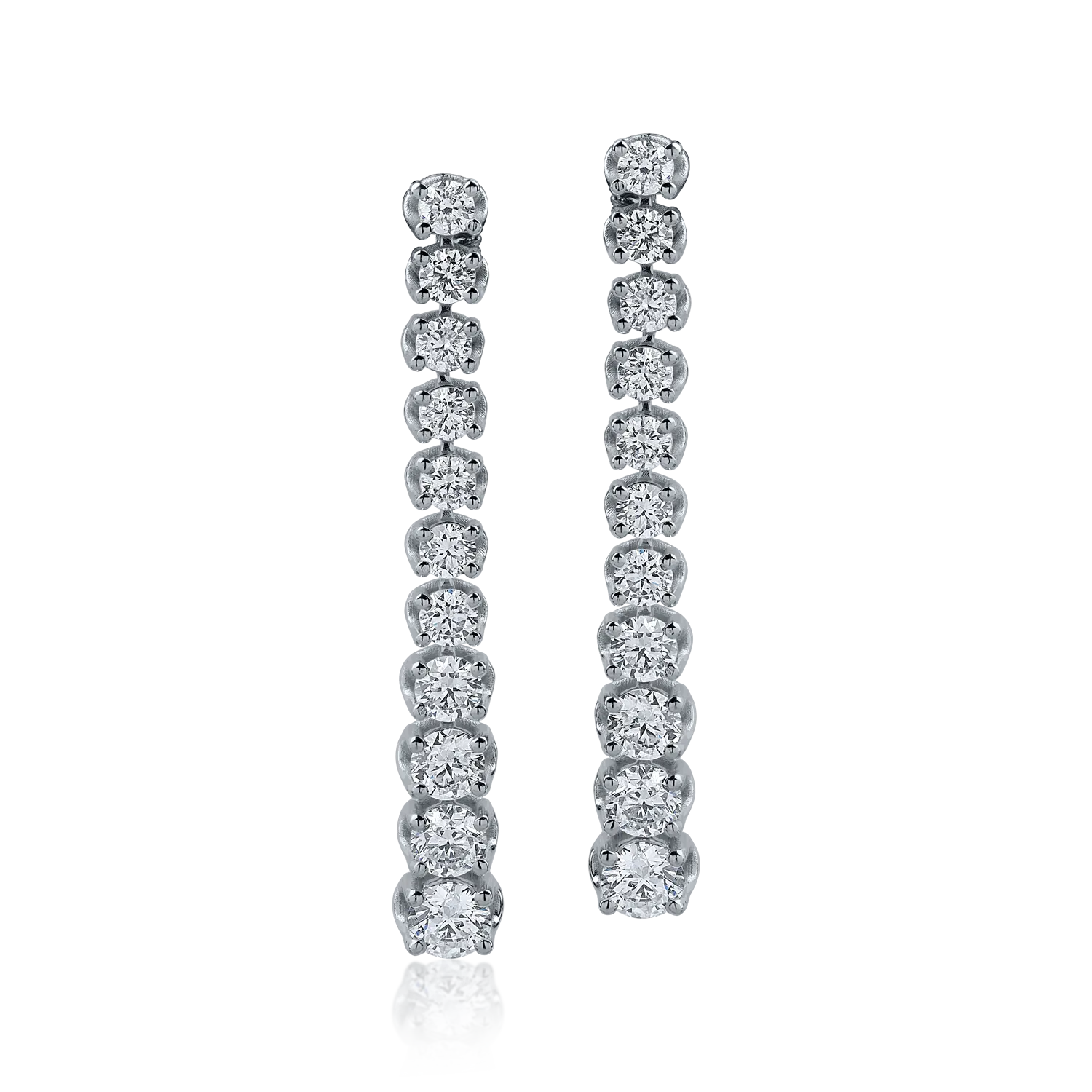 Cercei din aur alb cu diamante de 2.63ct-166655