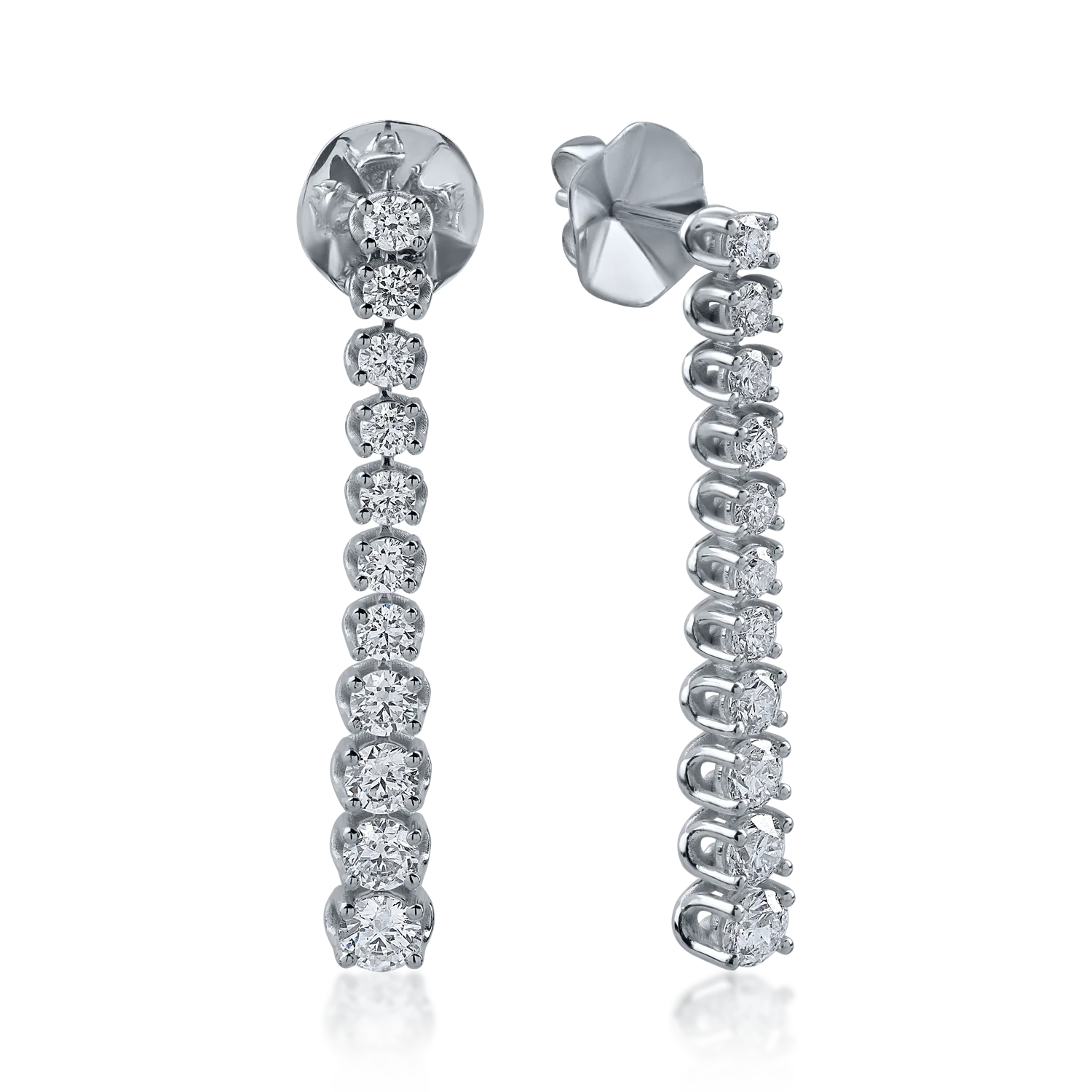 Обеци от бяло злато с 2.63кt диаманти