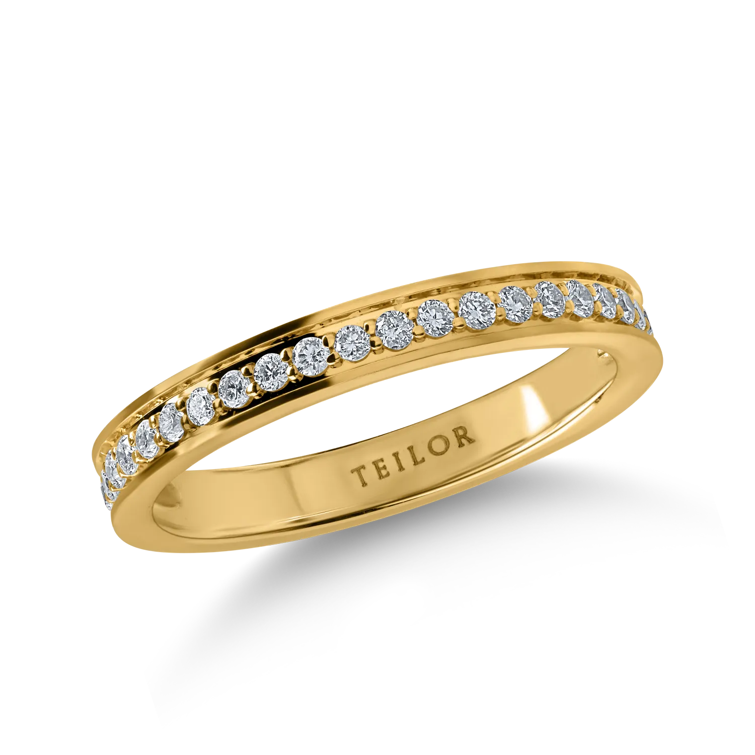 Teilor Inel eternity din aur galben cu diamante de 0.32ct