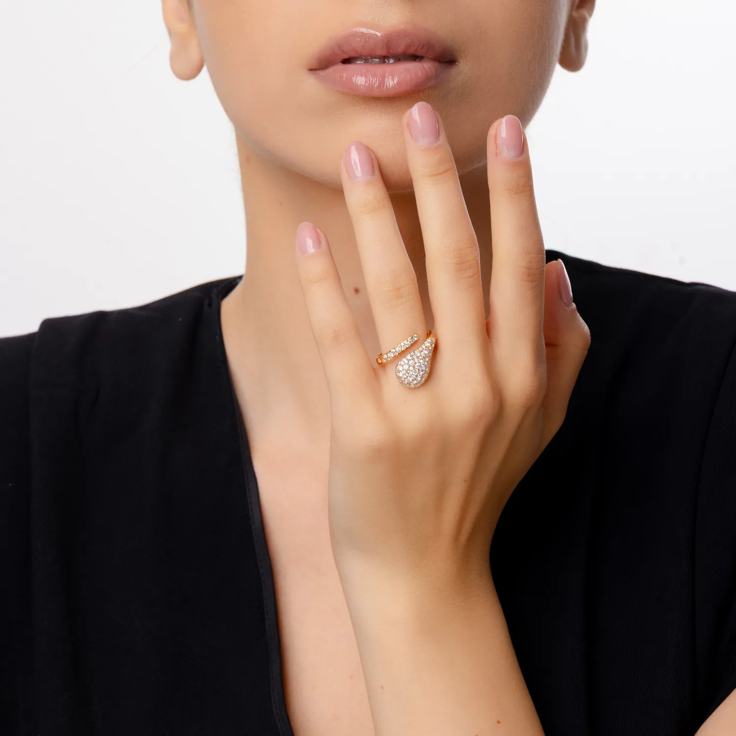 Pierścionek z żółtego złota z 1.4ct diamentami