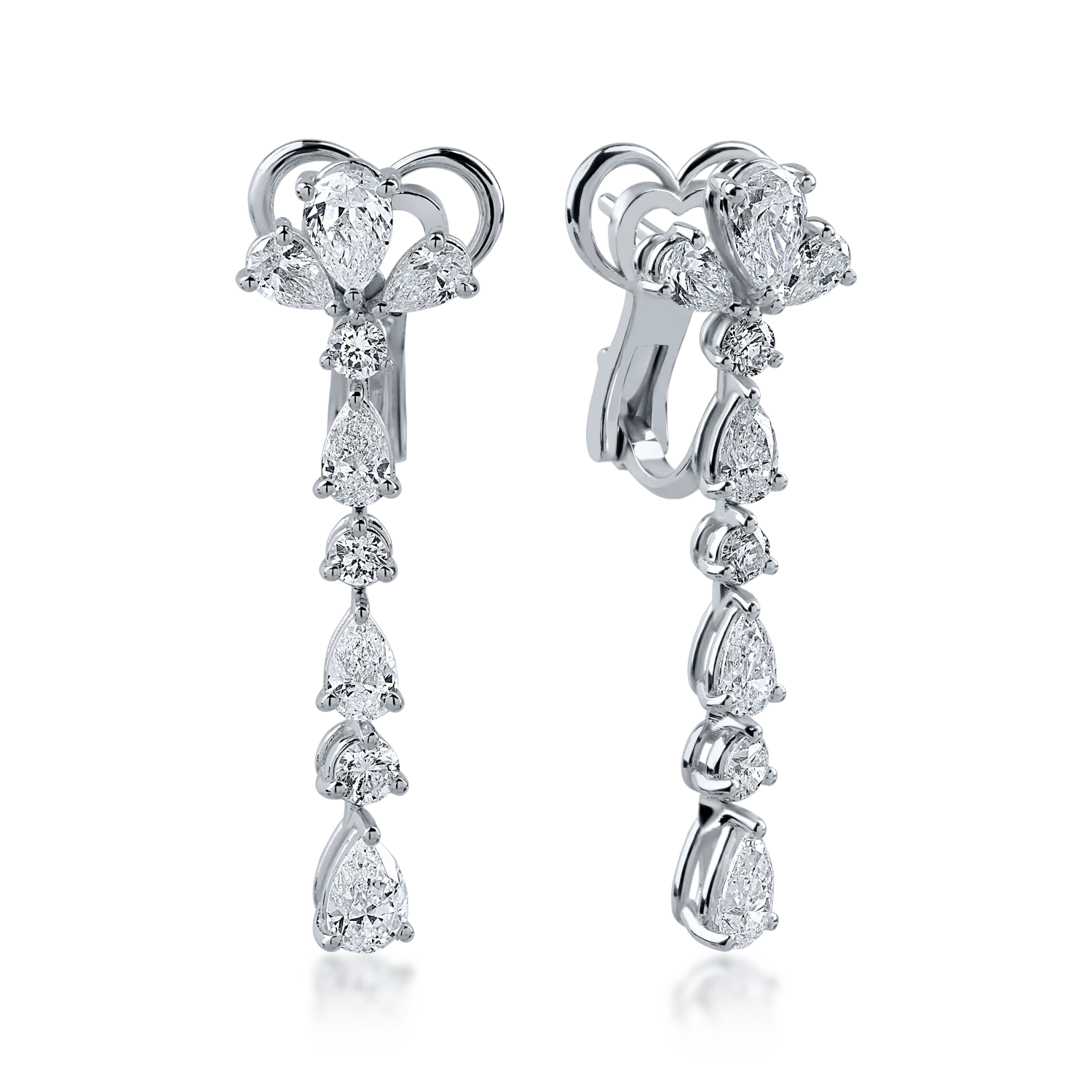 White gold earrings with 3.75ct diamonds