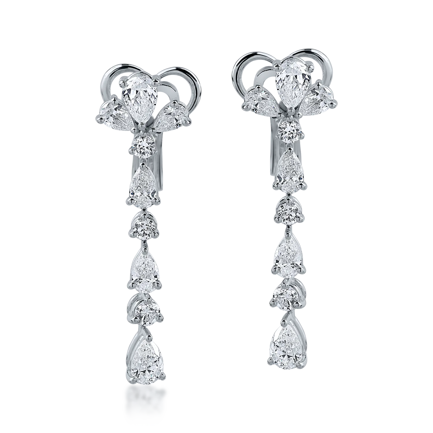 Cercei din aur alb cu diamante de 3.75ct-166850
