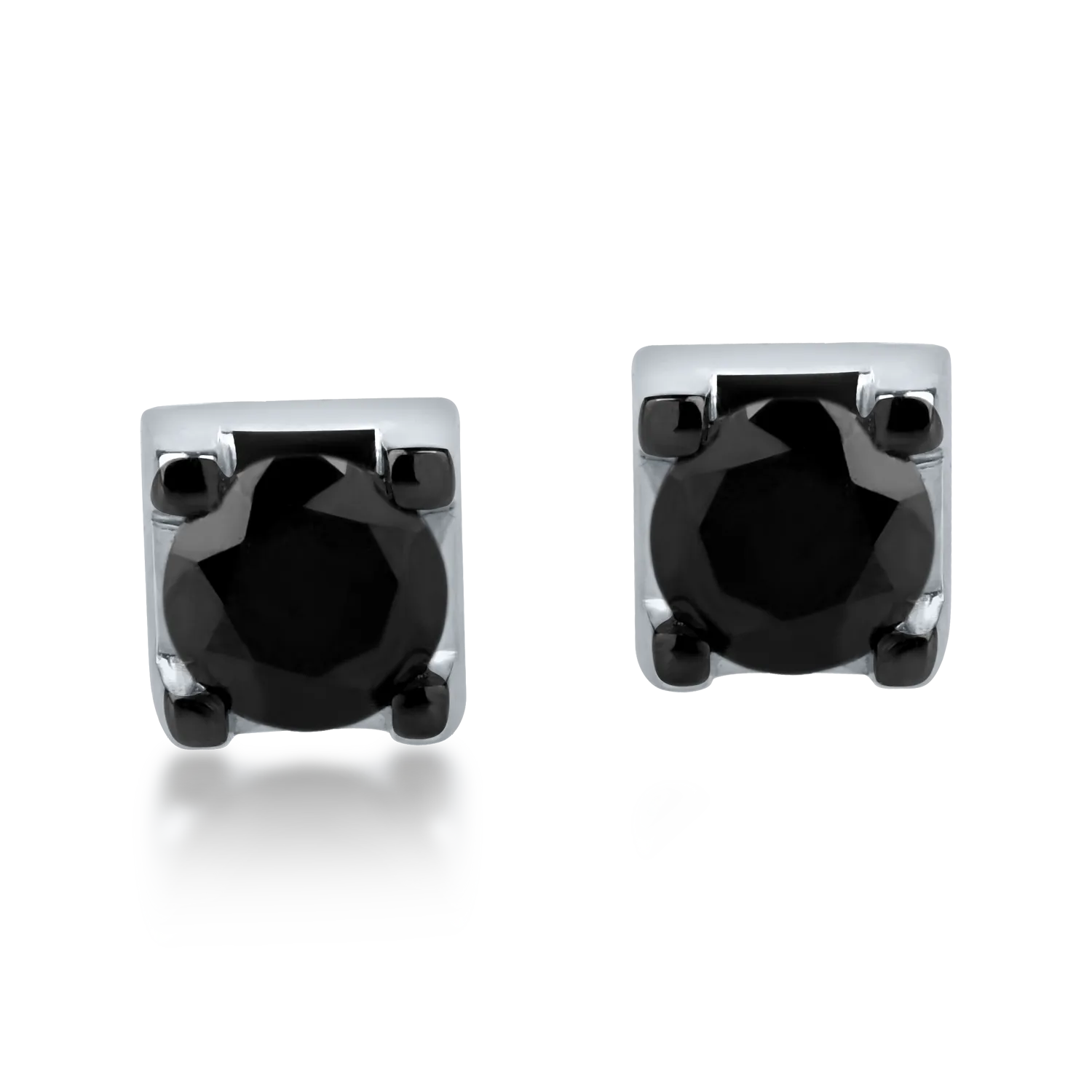 Cercei din aur alb cu diamante negre de 0.34ct-166852