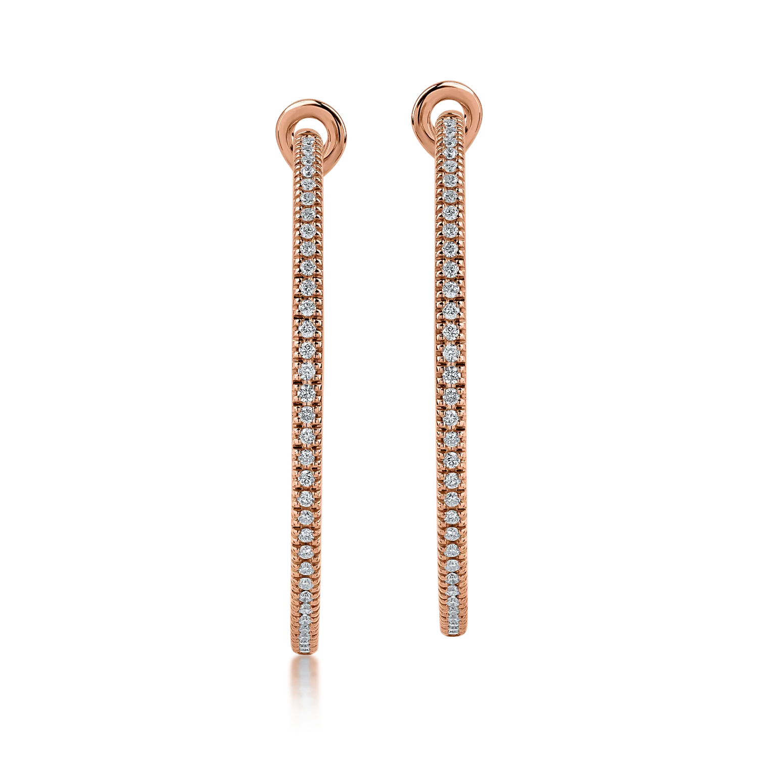 Rose gold earrings with 0.5ct diamonds