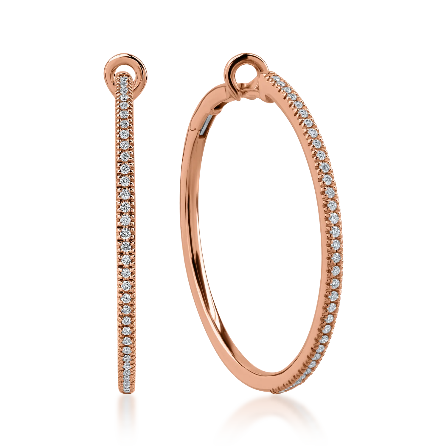 Rose gold earrings with 0.5ct diamonds