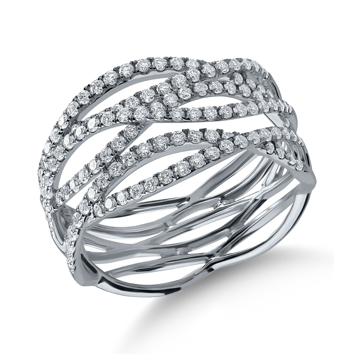 Inel din aur alb cu diamante de 0.73ct-166929