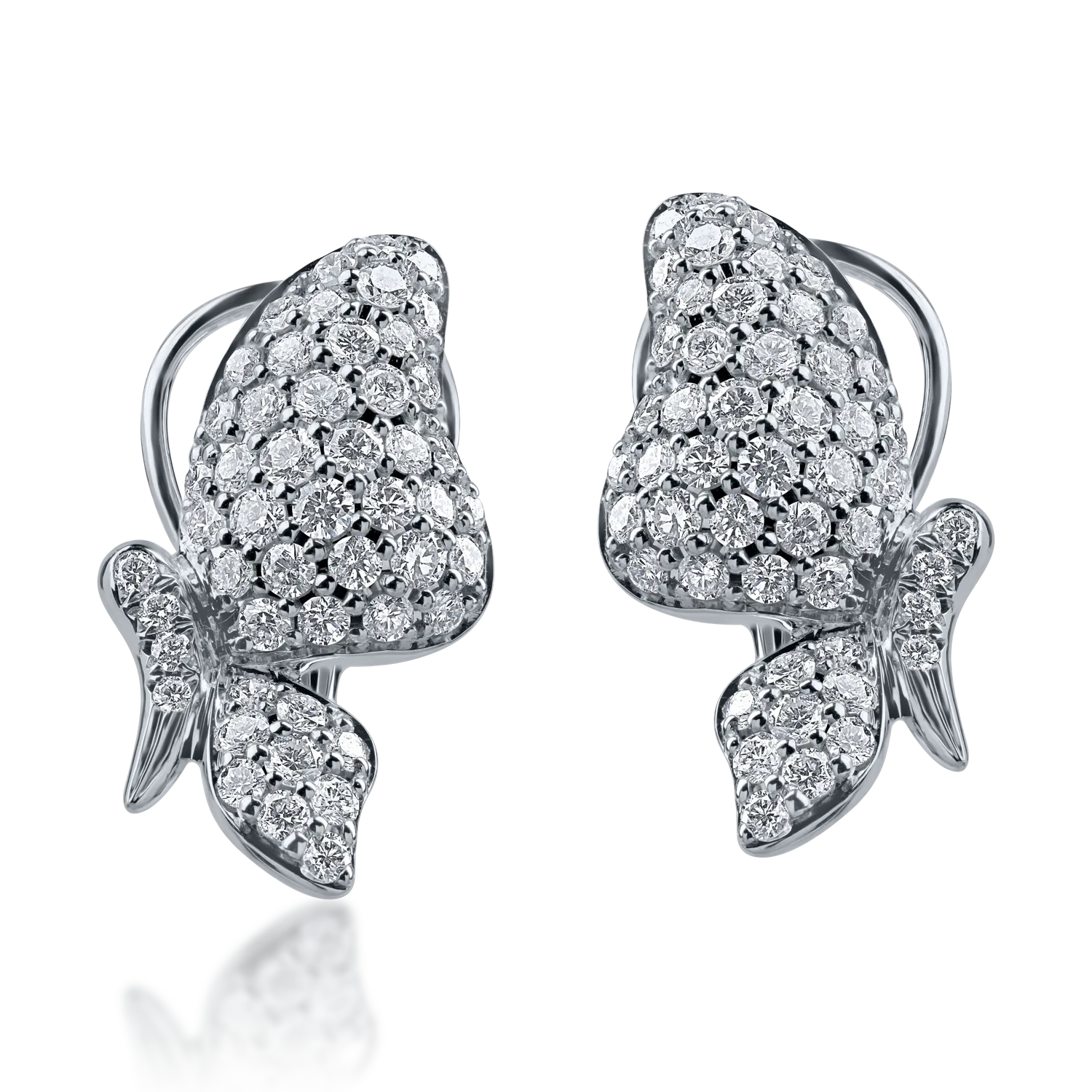 White gold earrings with 1.13ct diamonds
