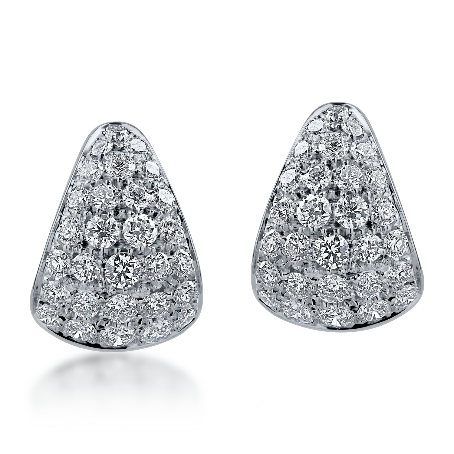 Kolczyki z białego złota z 1.15ct diamentami