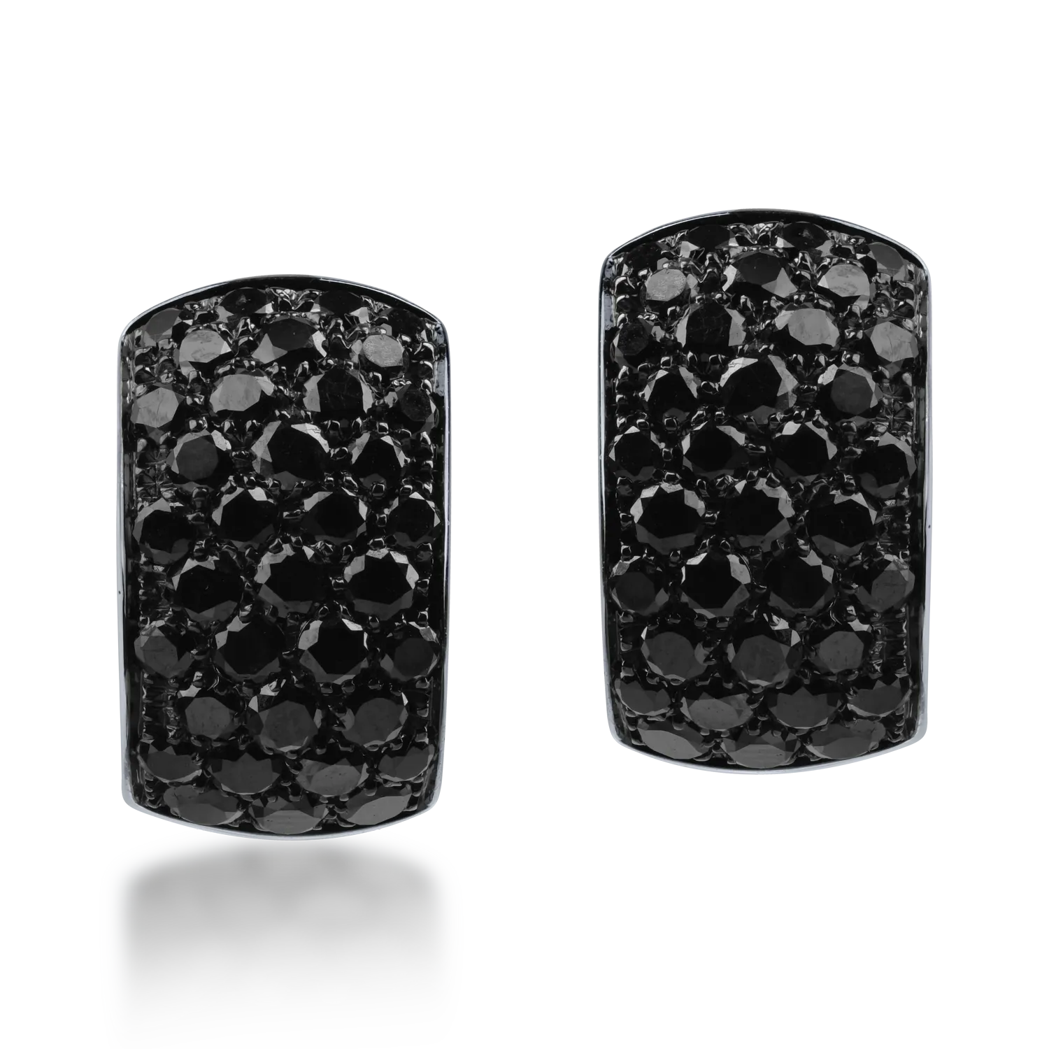 Cercei din aur alb cu diamante negre de 1.92ct-166947