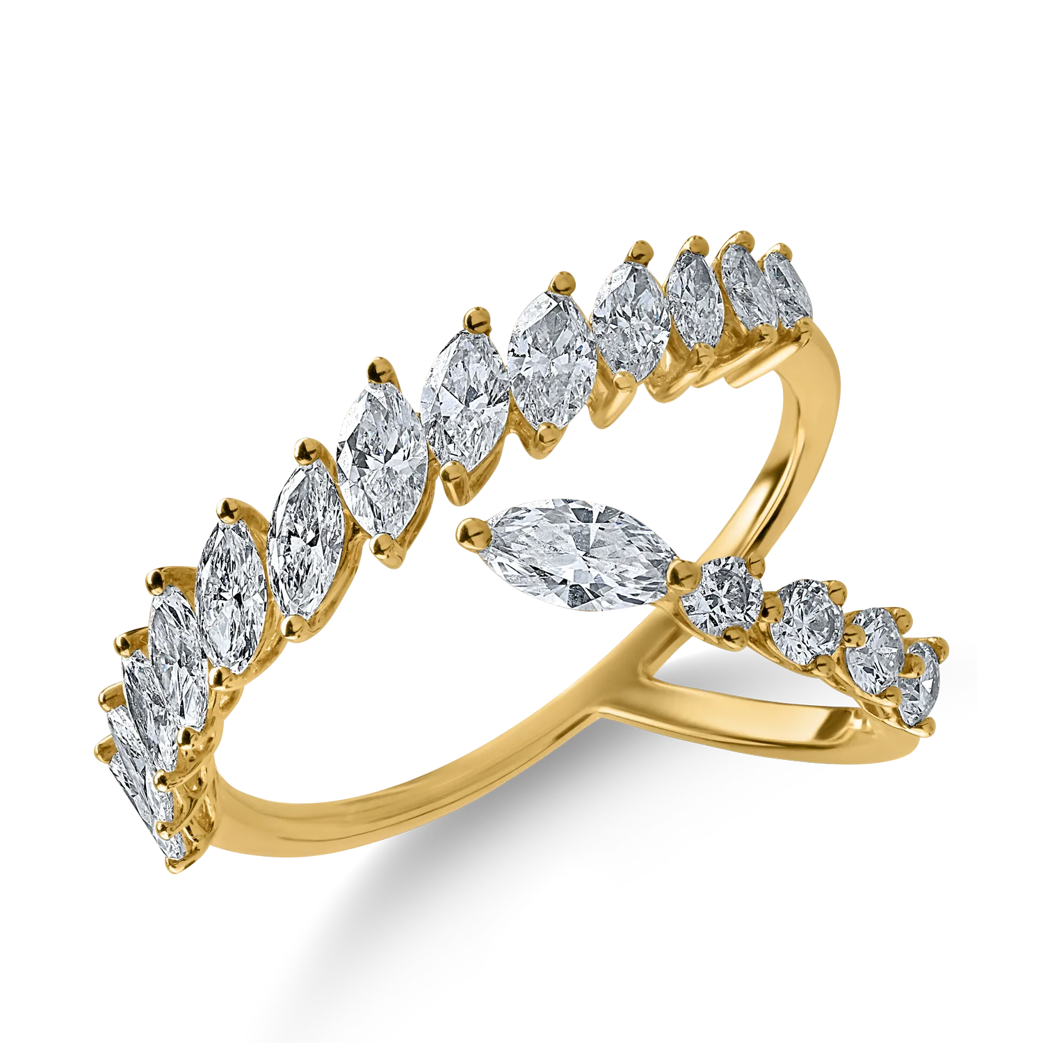Inel din aur galben cu diamante de 1.22ct-166958