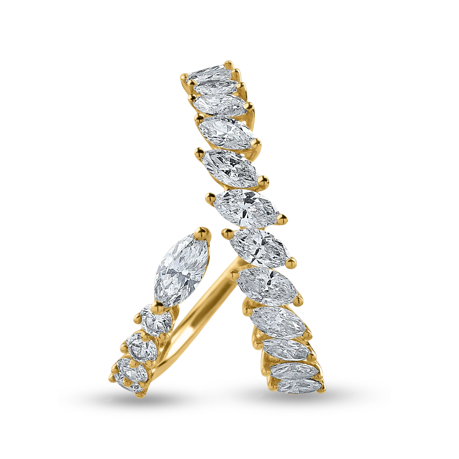Yellow gold ring with 1.22ct diamonds