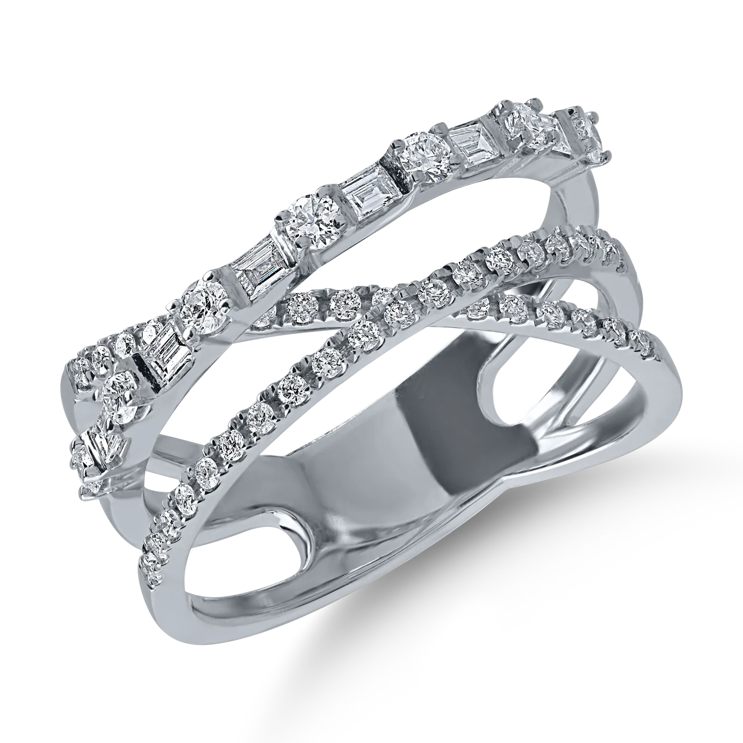 Fehérarany gyűrű 0.54ct gyémántokkal