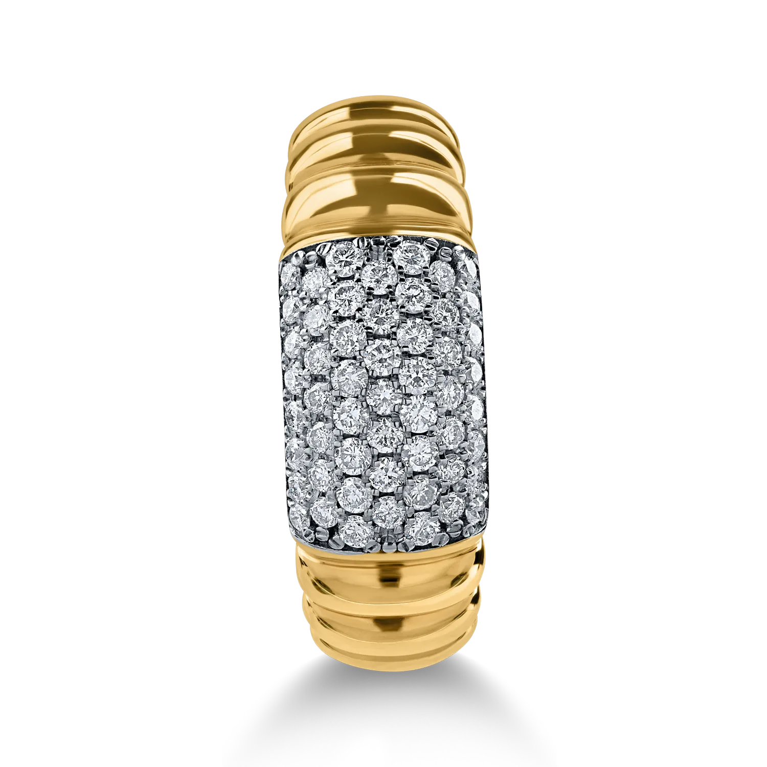 Yellow gold ring with 0.5ct diamonds