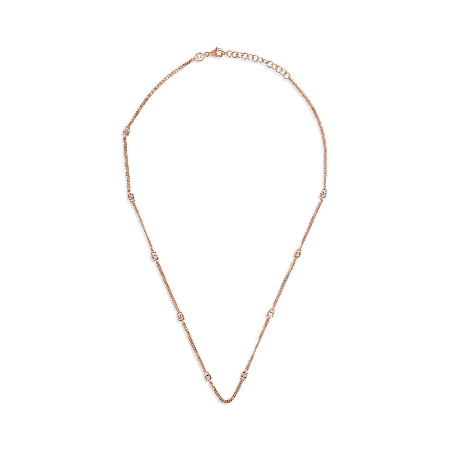 Rose gold chain with 0.6ct diamonds-166979