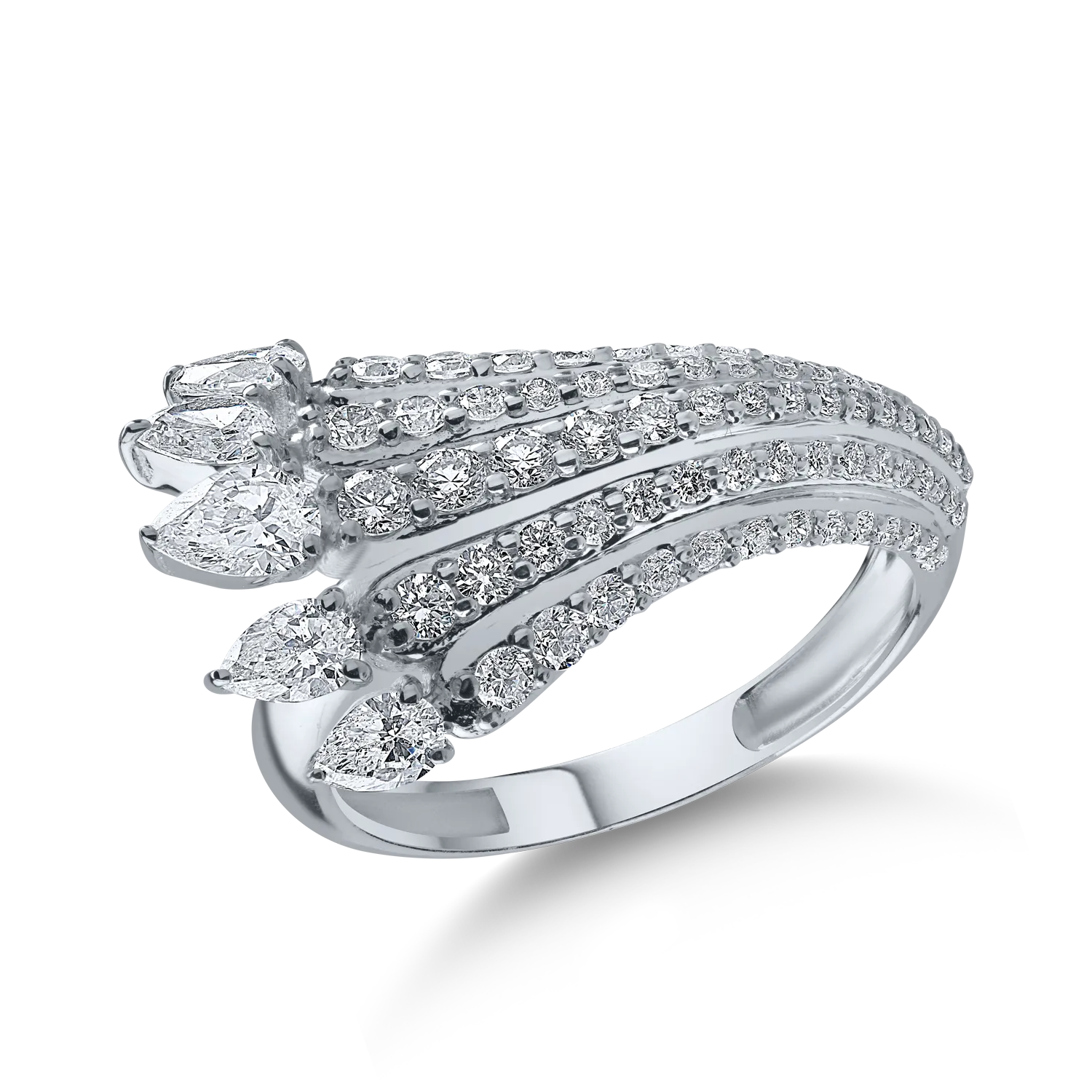 Inel din aur alb cu diamante de 1.22ct-167010