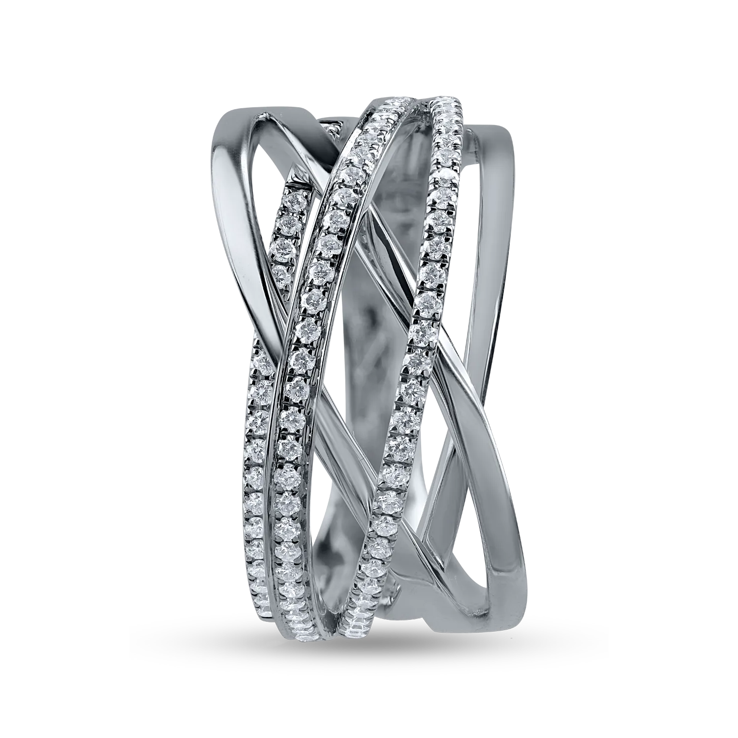 Fehérarany gyűrű 0.35ct gyémántokkal
