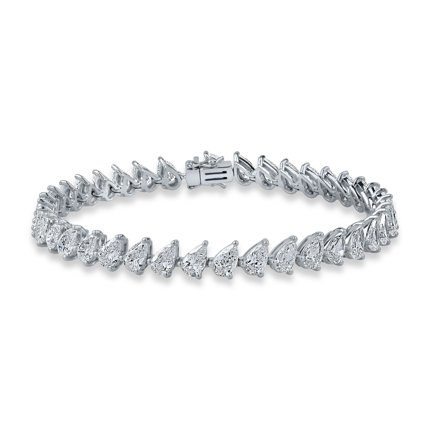White gold tennis bracelet with 9.57ct diamonds