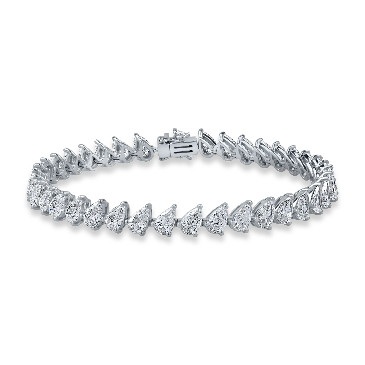 Bratara tennis din aur alb cu diamante de 9.57ct-167057