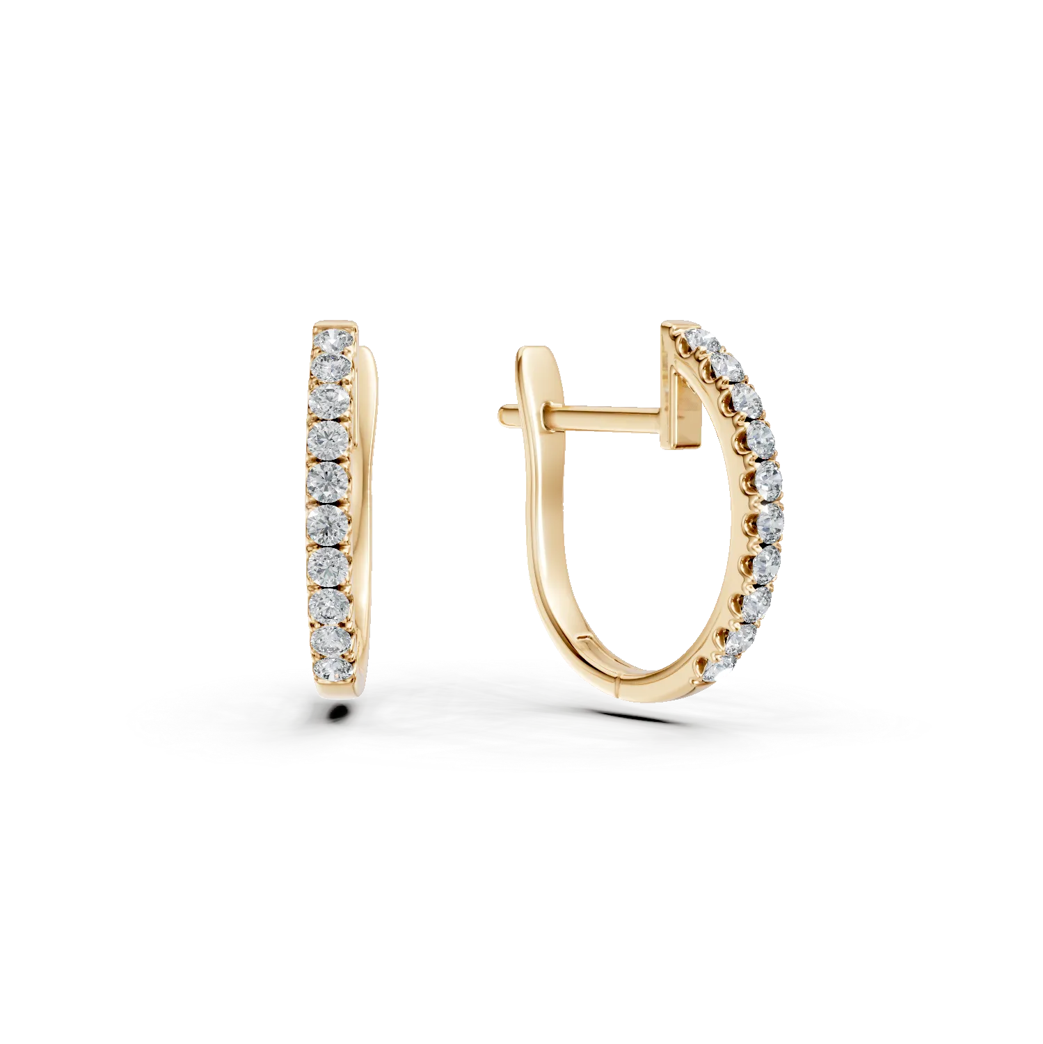 Yellow gold earrings