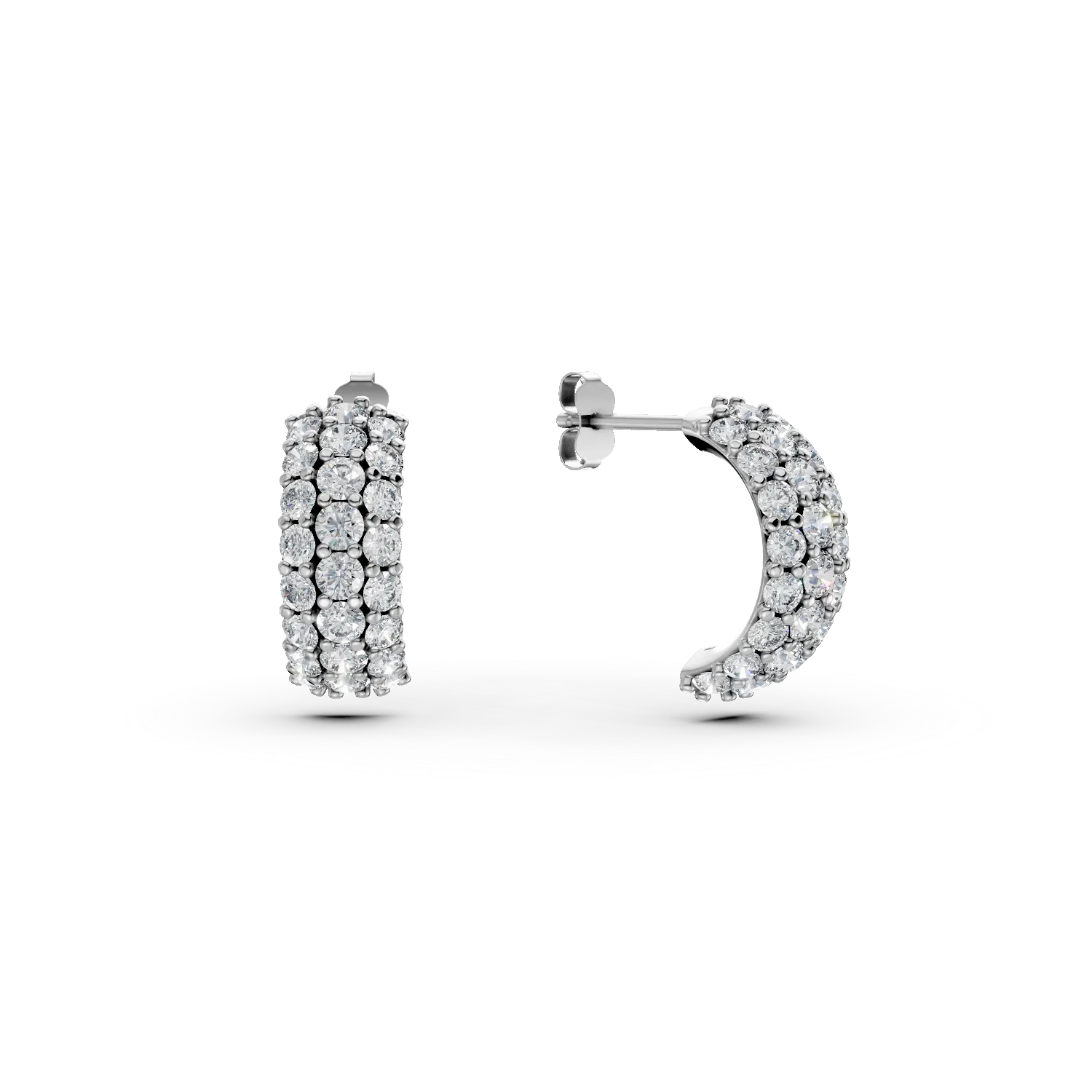 White gold earrings