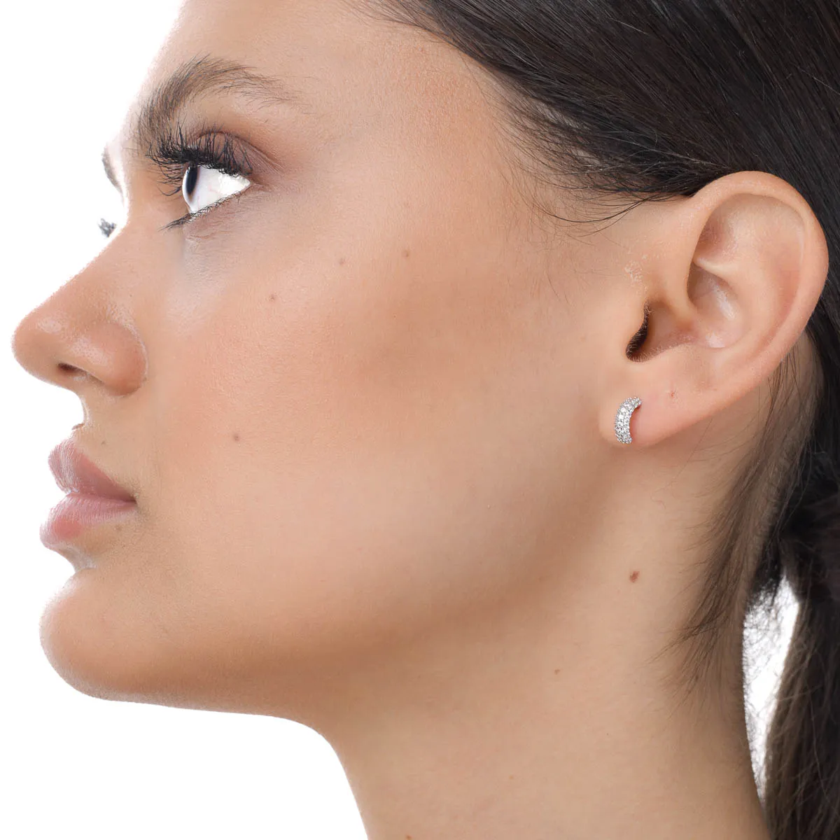 White gold earrings